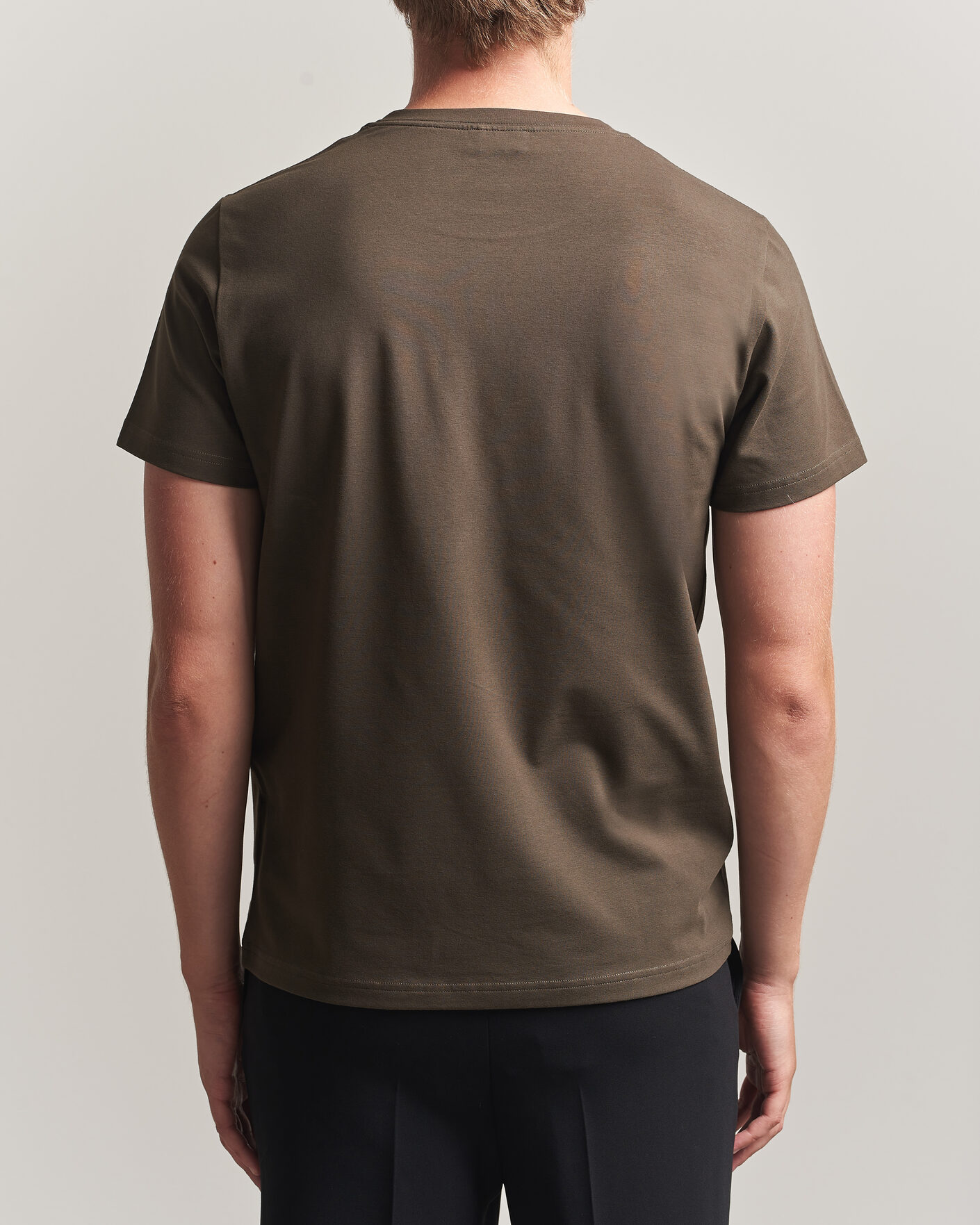 Herre | T-Shirts | Filippa K | Soft Lycra T-Shirt Ebony Brown