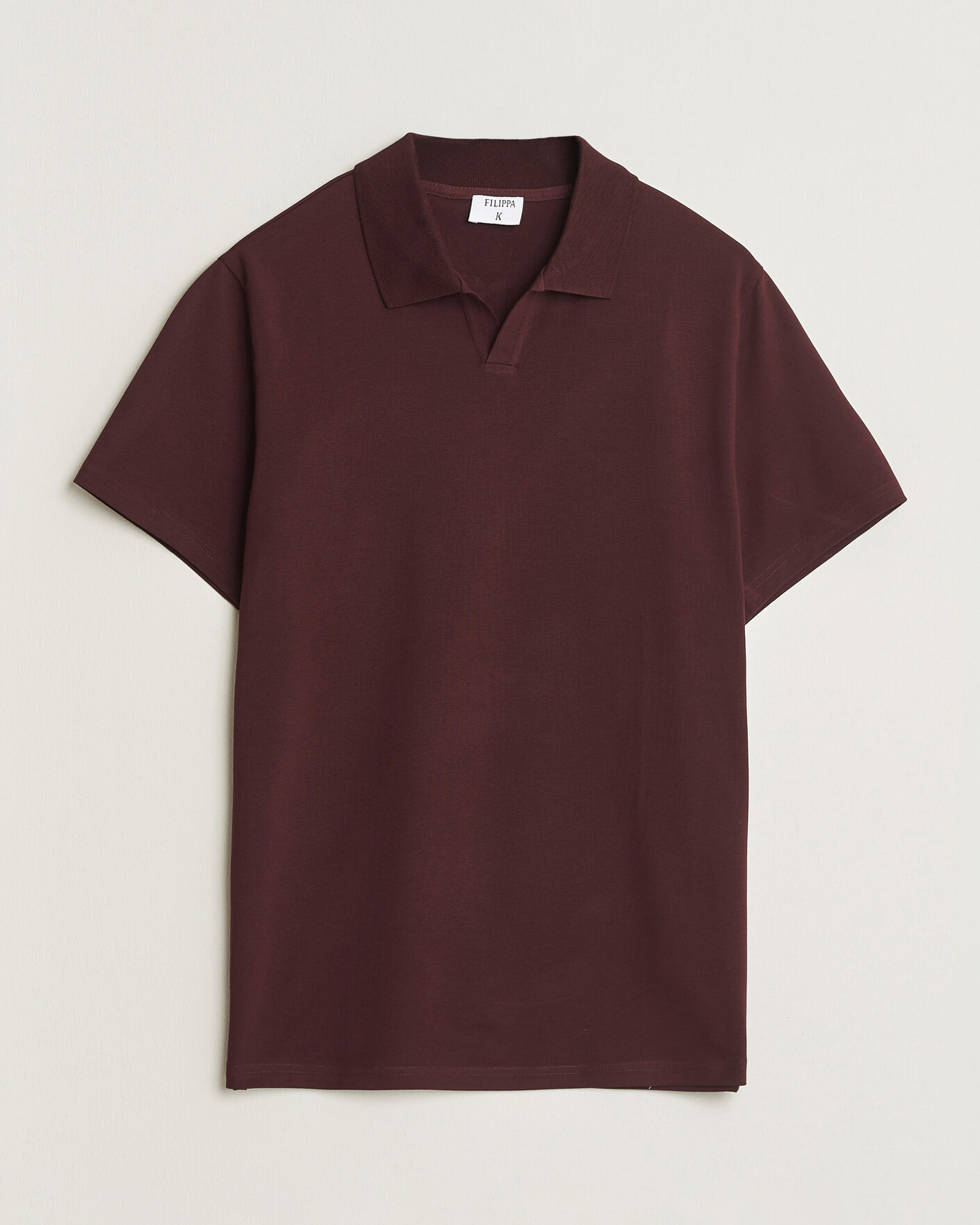 Herre | Polotrøjer | Filippa K | Soft Lycra Polo T-Shirt Dark Burgundy