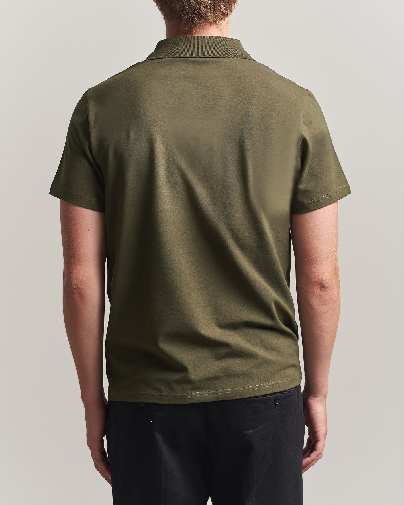 Herre | Polotrøjer | Filippa K | Soft Lycra Polo T-Shirt Ebony Brown