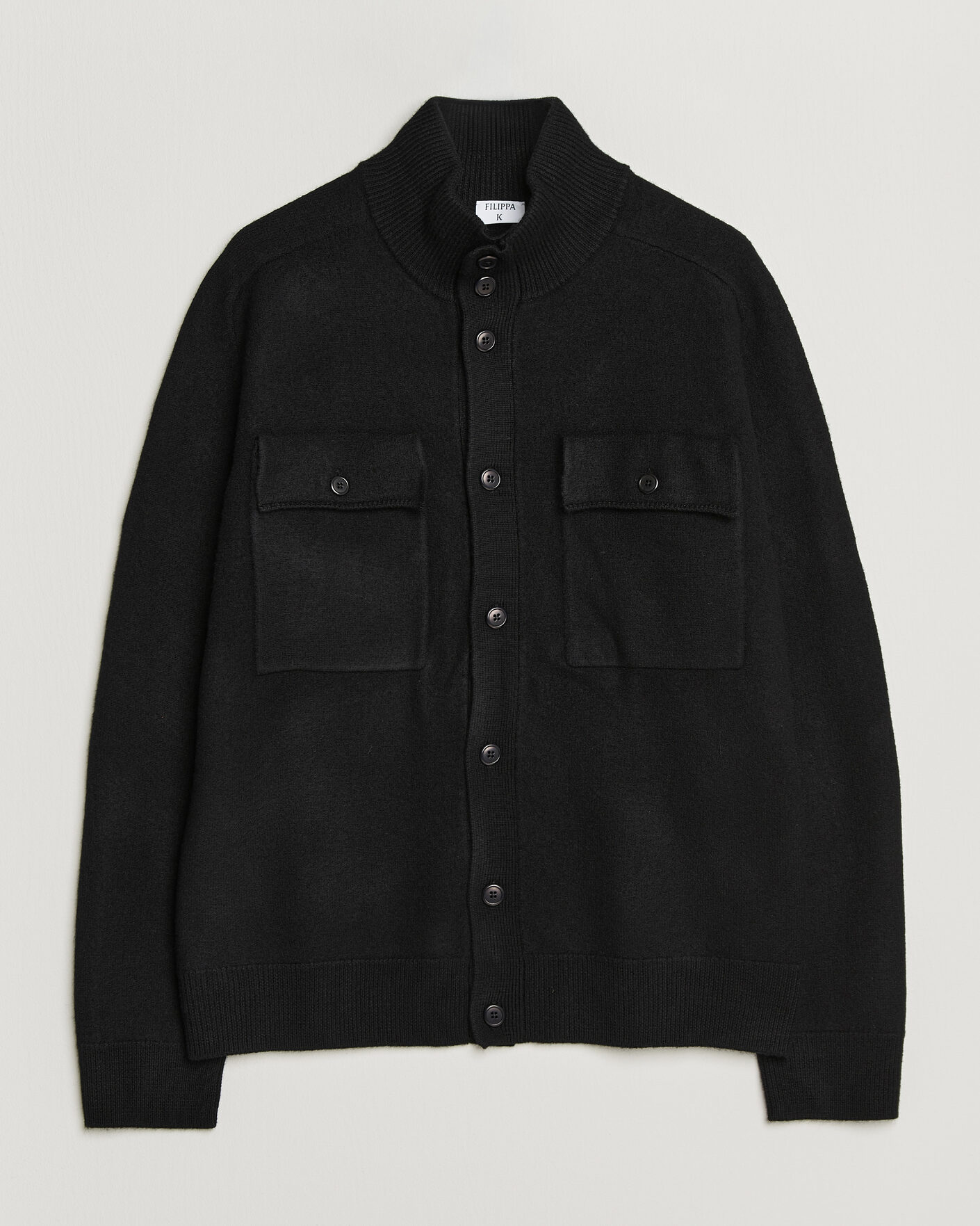 Herre | Trøjer | Filippa K | Wool Knitted Cardigan Black
