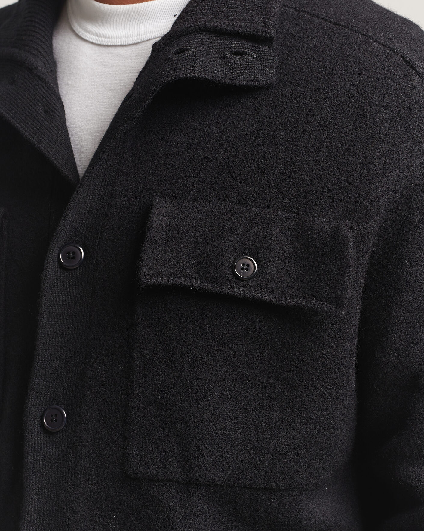 Herre | Trøjer | Filippa K | Wool Knitted Cardigan Black