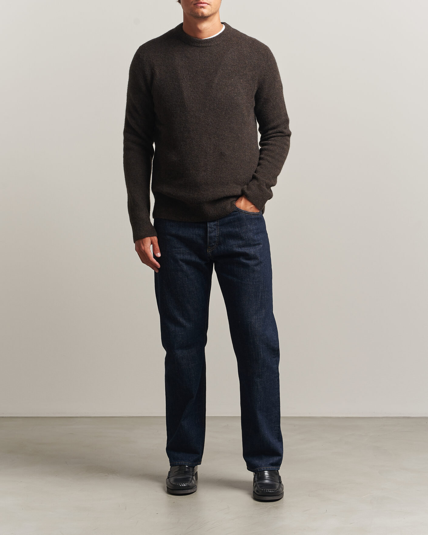 Herre | Trøjer | Filippa K | Yak Knitted Sweater Golden Brown