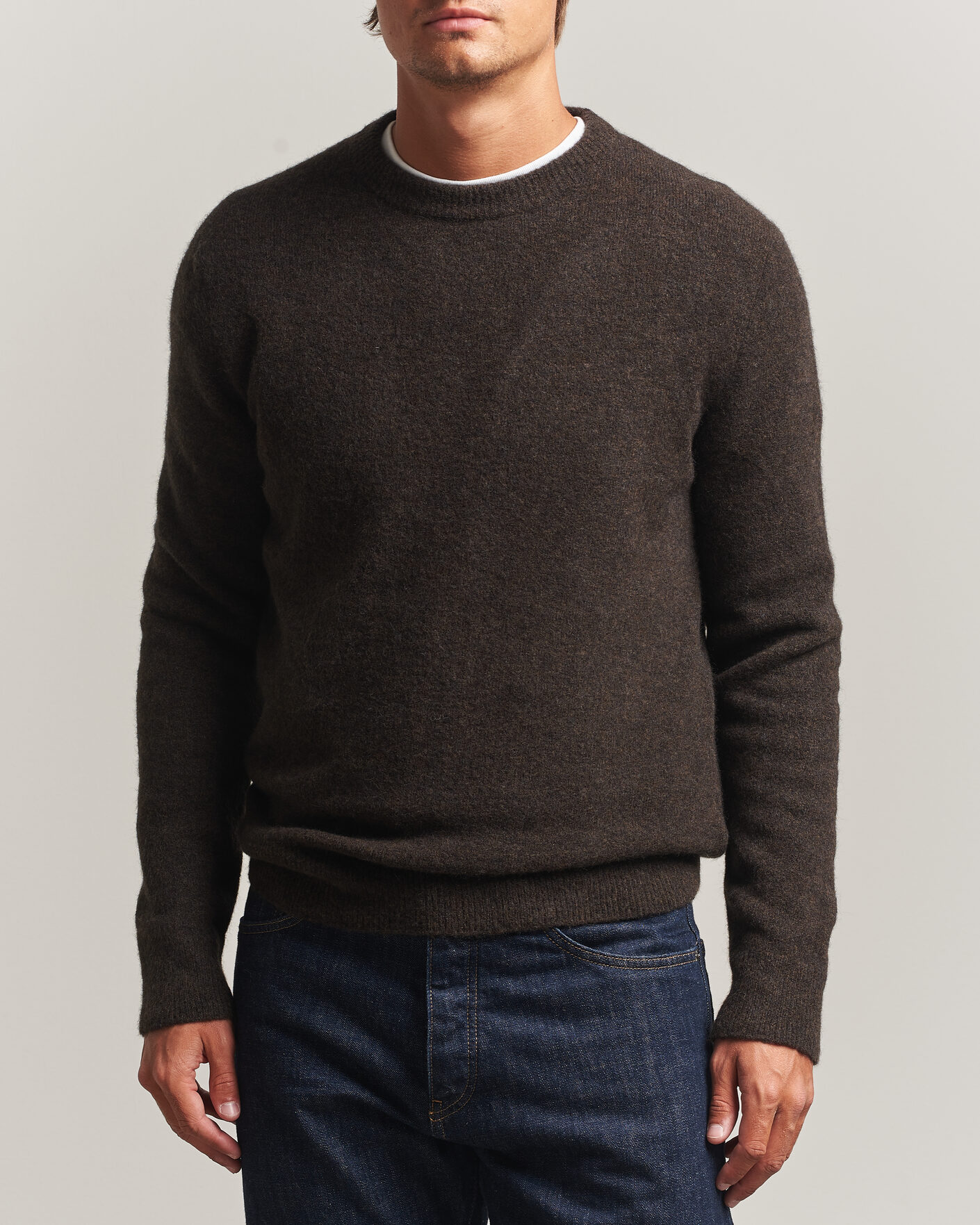 Herre | Trøjer | Filippa K | Yak Knitted Sweater Golden Brown