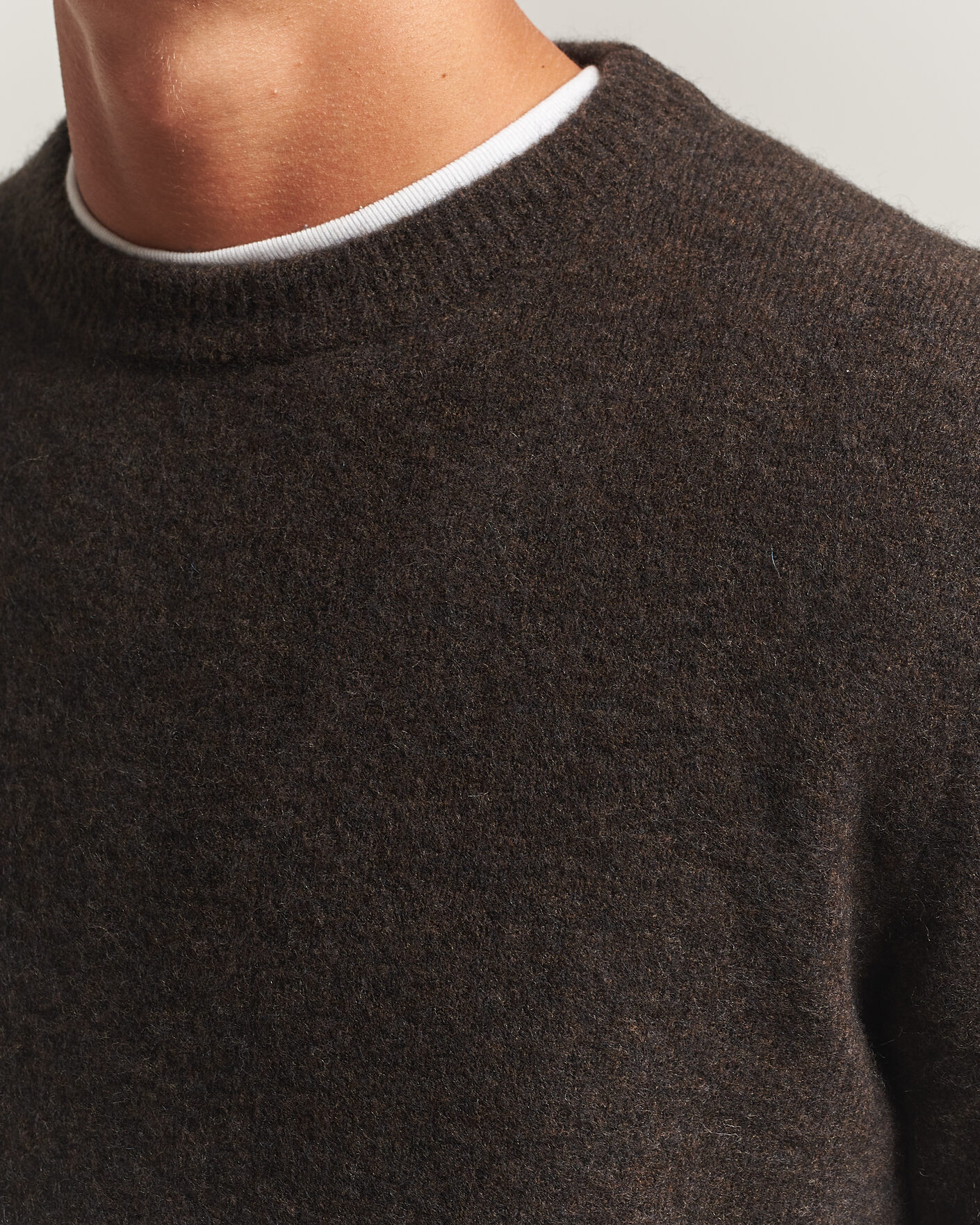 Herre | Trøjer | Filippa K | Yak Knitted Sweater Golden Brown