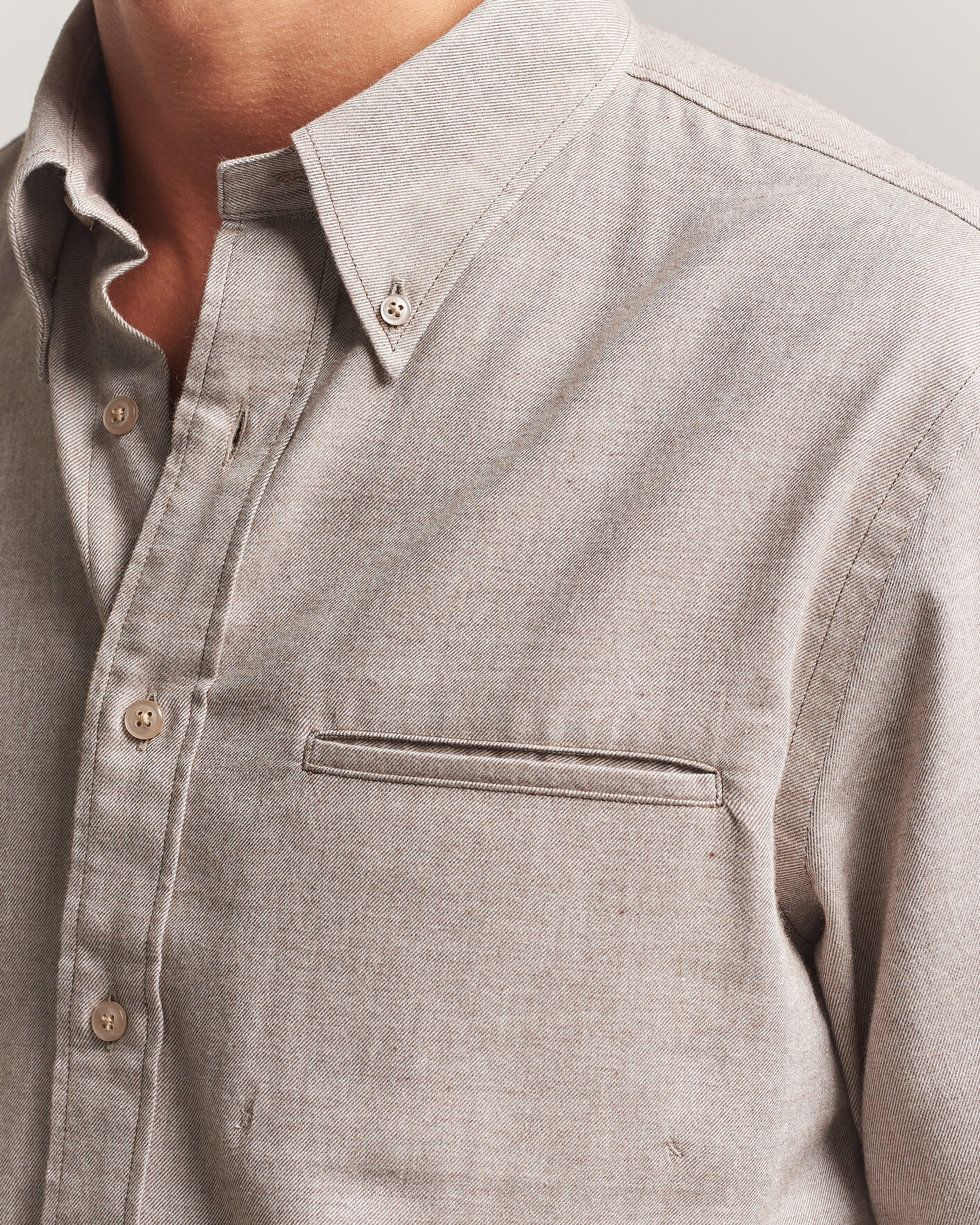 Herre | Skjorter | Filippa K | Zack Flannel Shirt Mid Brown