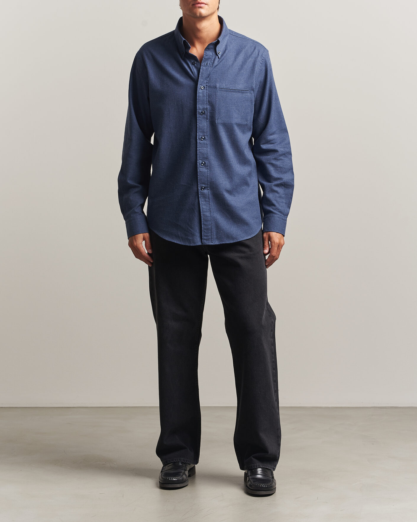 Herre | Skjorter | Filippa K | Zack Flannel Shirt Navy
