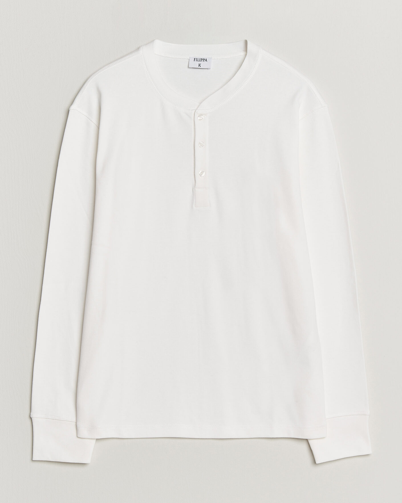 Herre | Trøjer | Filippa K | Cotton Rib Henley White