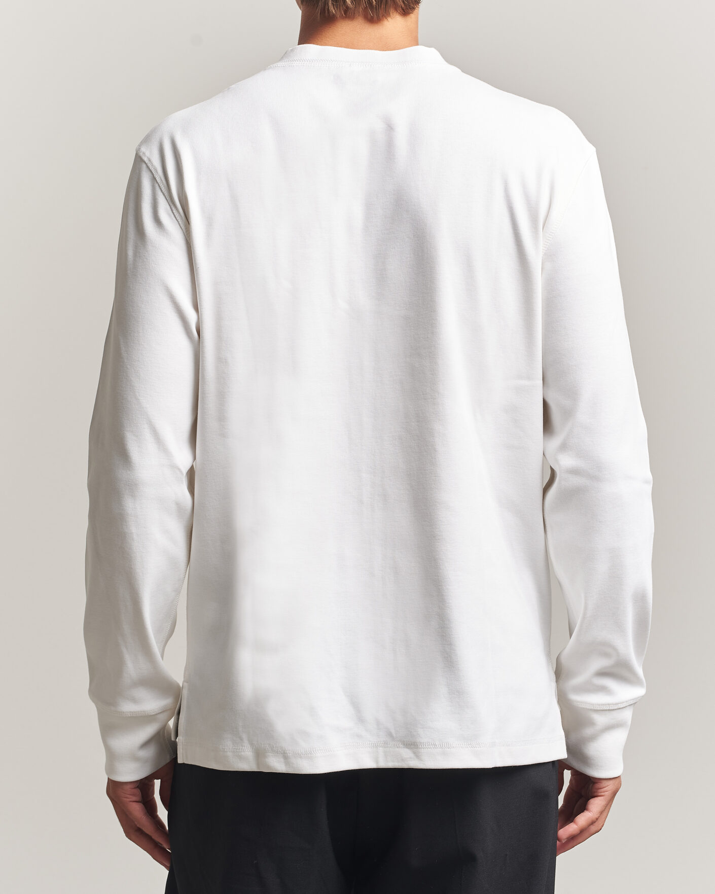 Herre | Trøjer | Filippa K | Cotton Rib Henley White