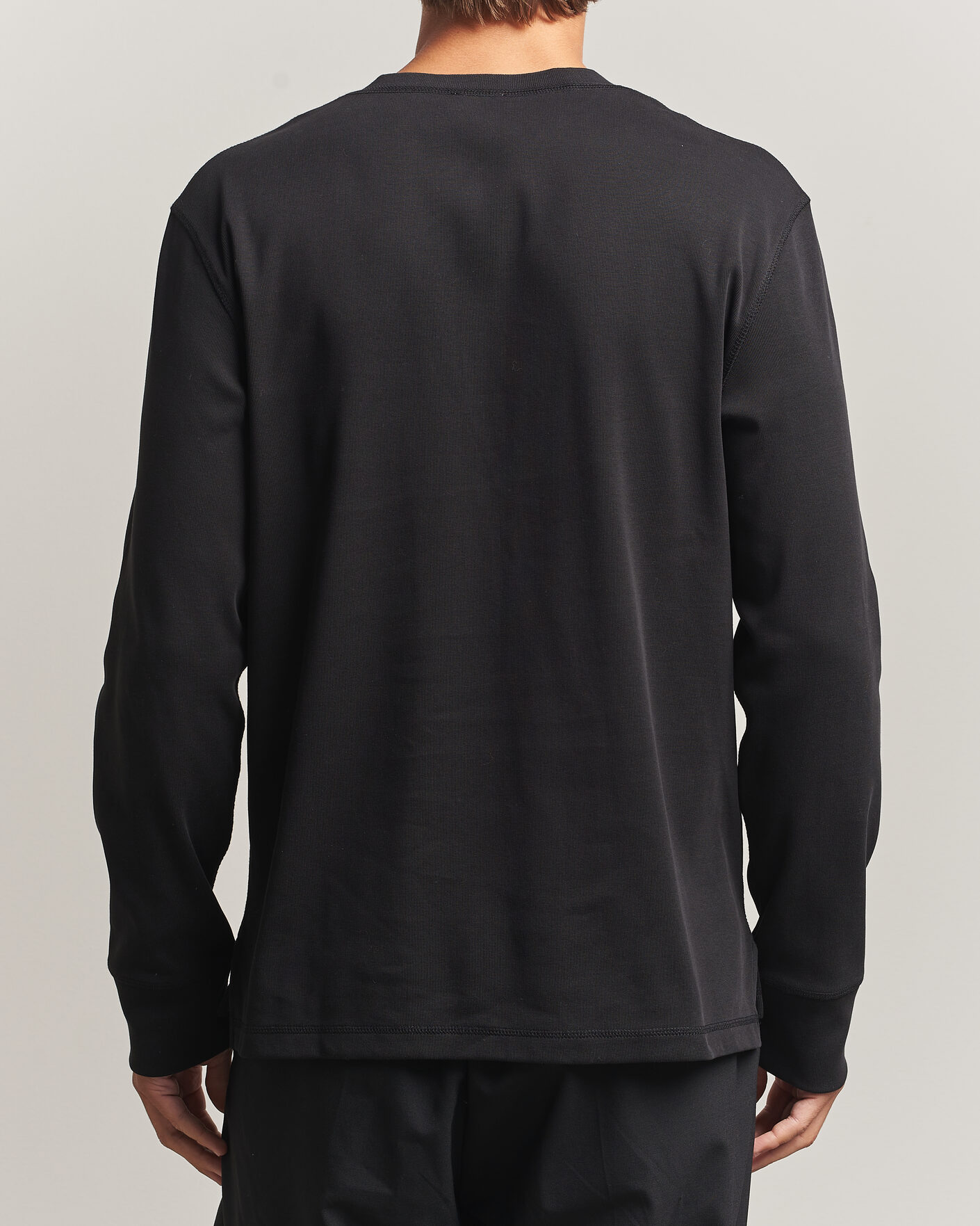 Herre | Trøjer | Filippa K | Cotton Rib Henley Black