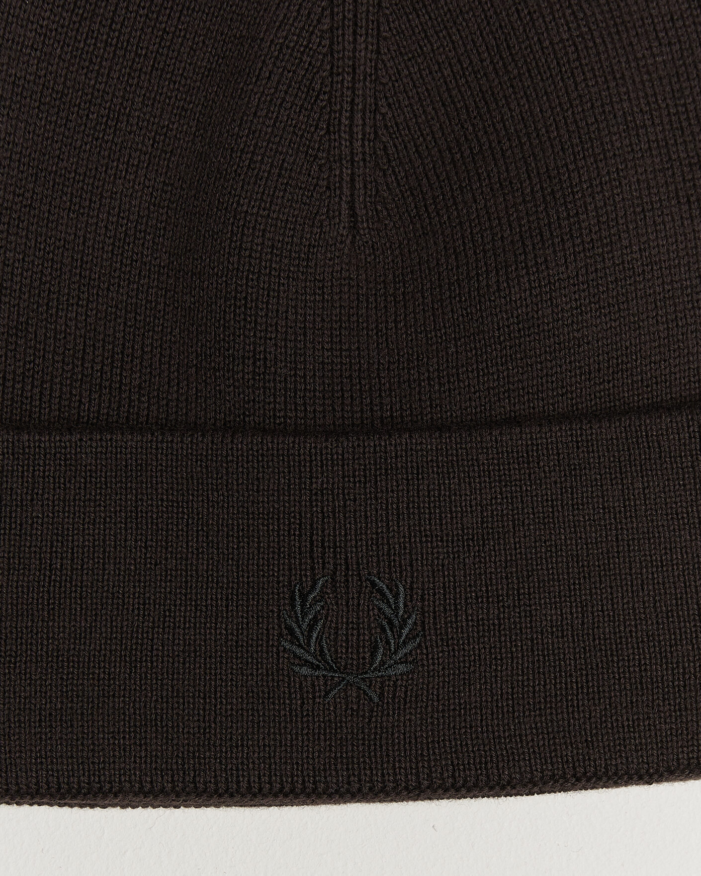Herre | Huer | Fred Perry | Merino Wool Beanie Rich Brown