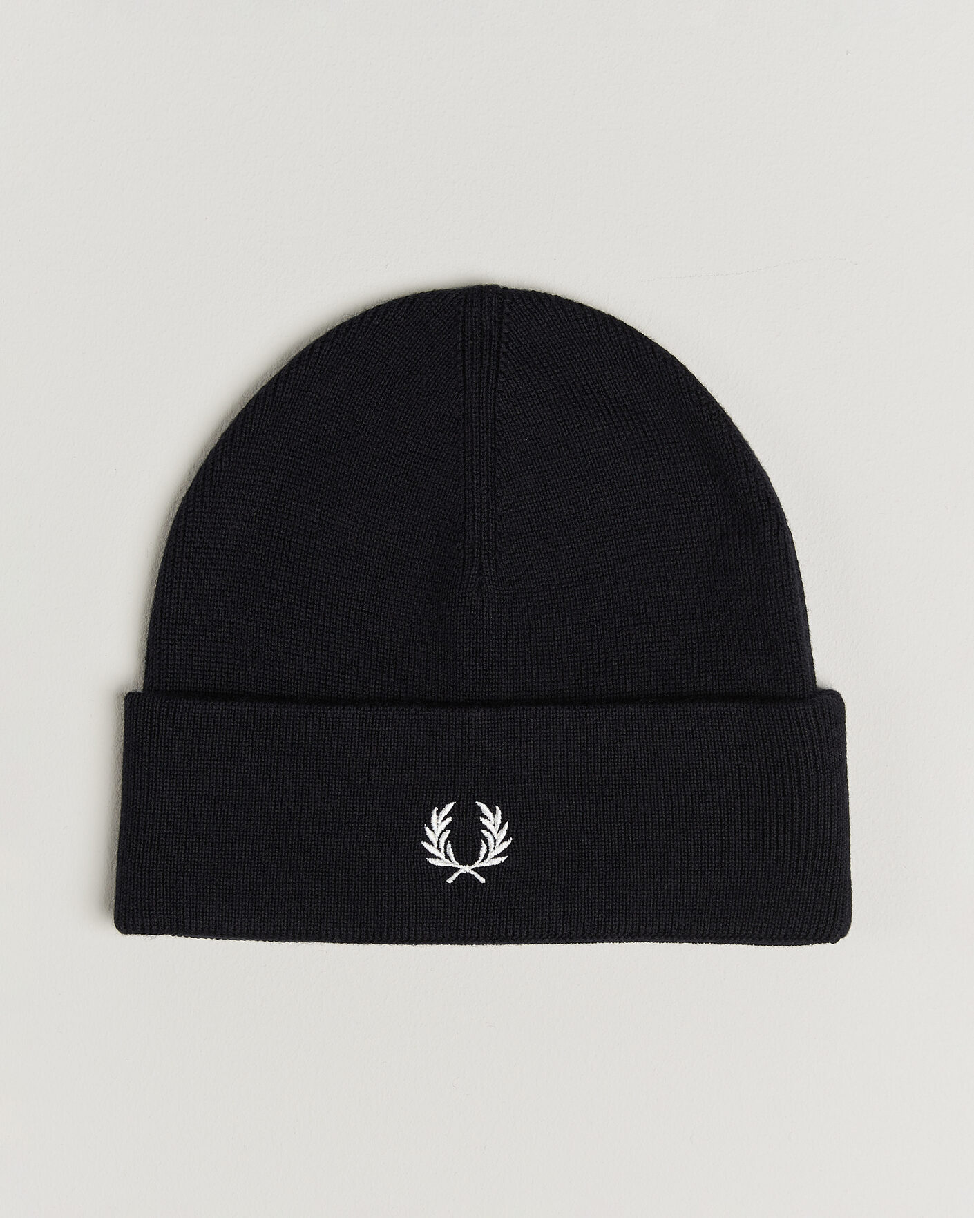 Herre | Huer | Fred Perry | Merino Wool Beanie Navy