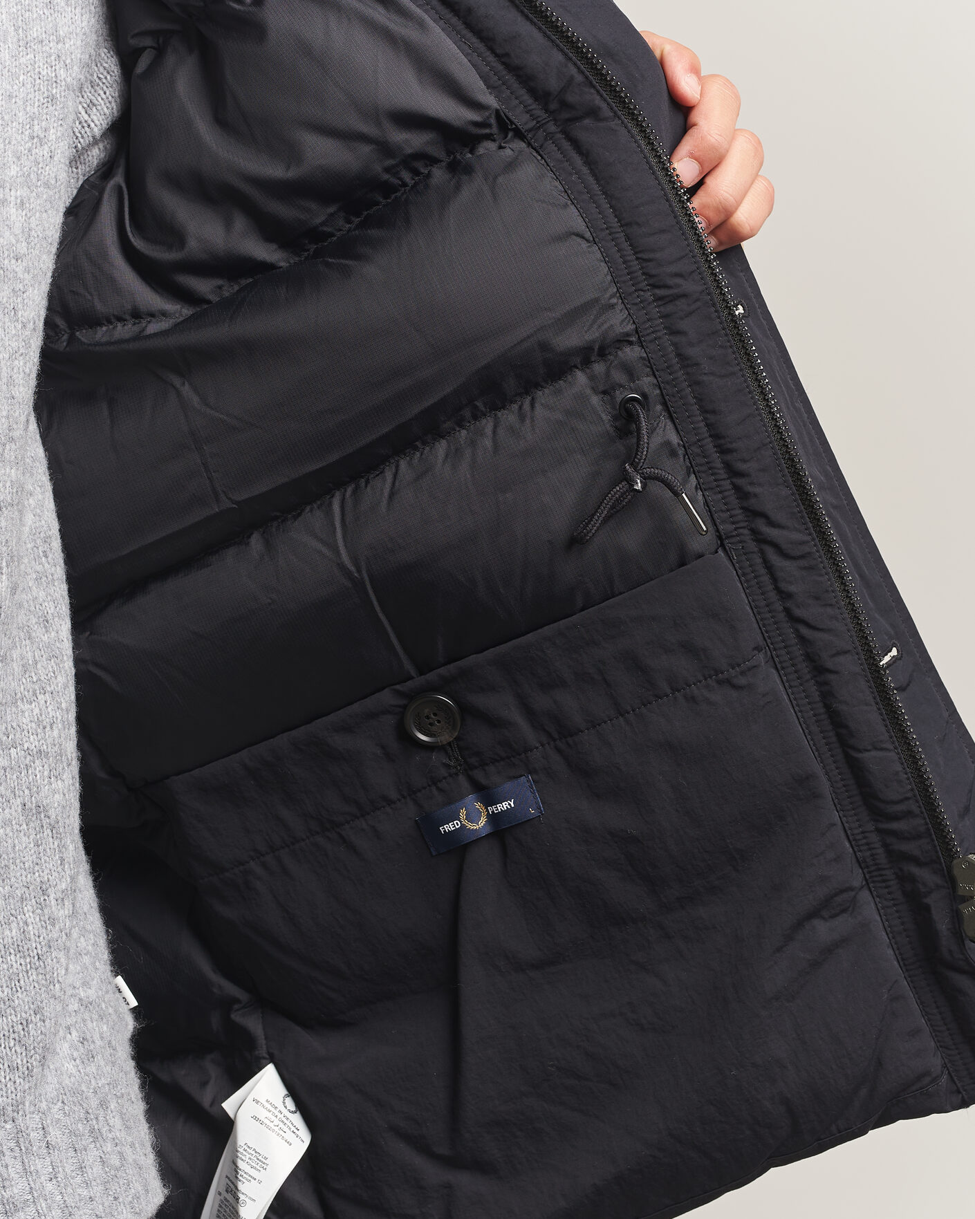 Herre | Jakker | Fred Perry | Padded Patch Pocket Parka Black