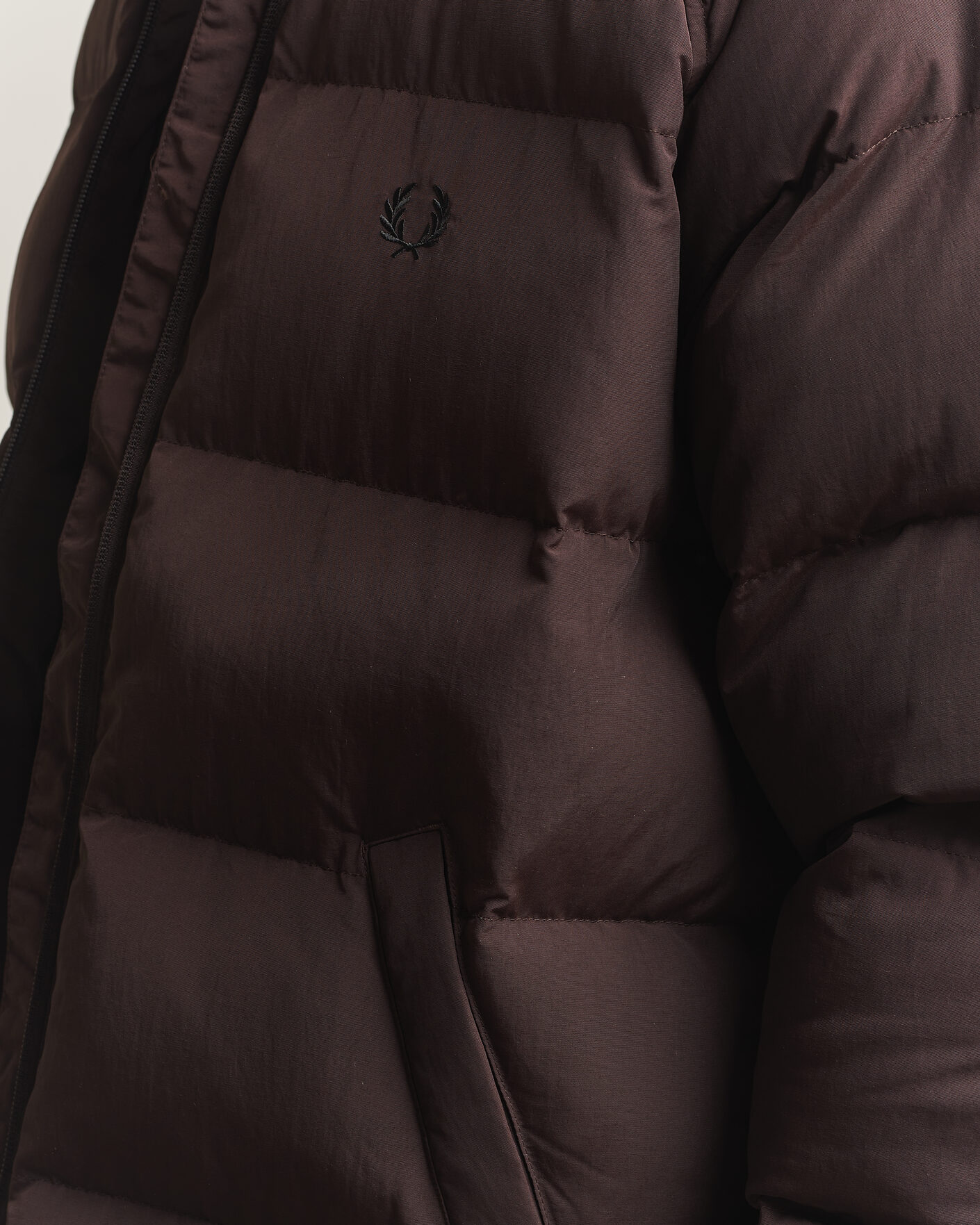 Herre | Jakker | Fred Perry | Raglan Sleeve Padded Jacket Rich Brown