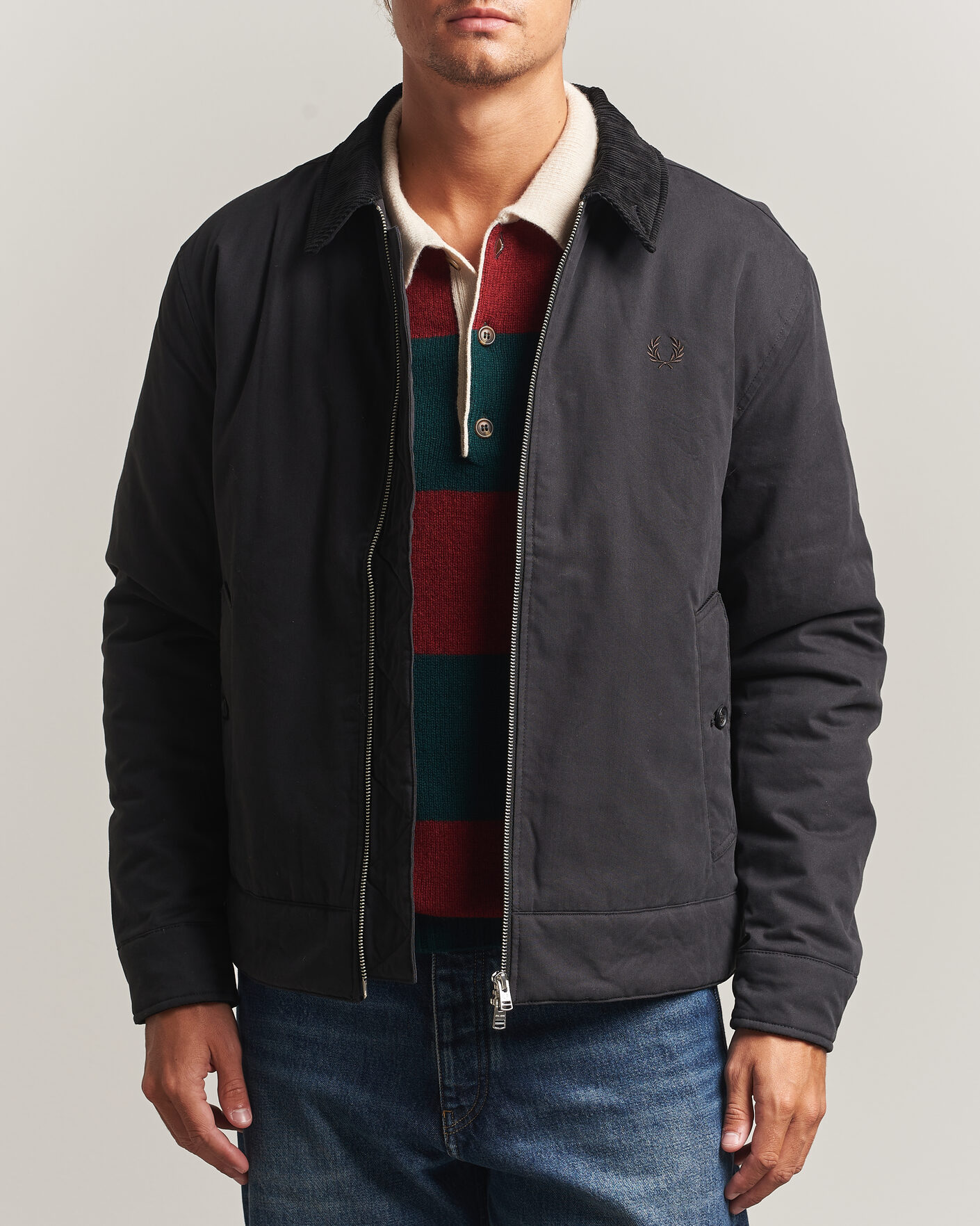 Herre | Jakker | Fred Perry | Cotton Caban Jacket Black