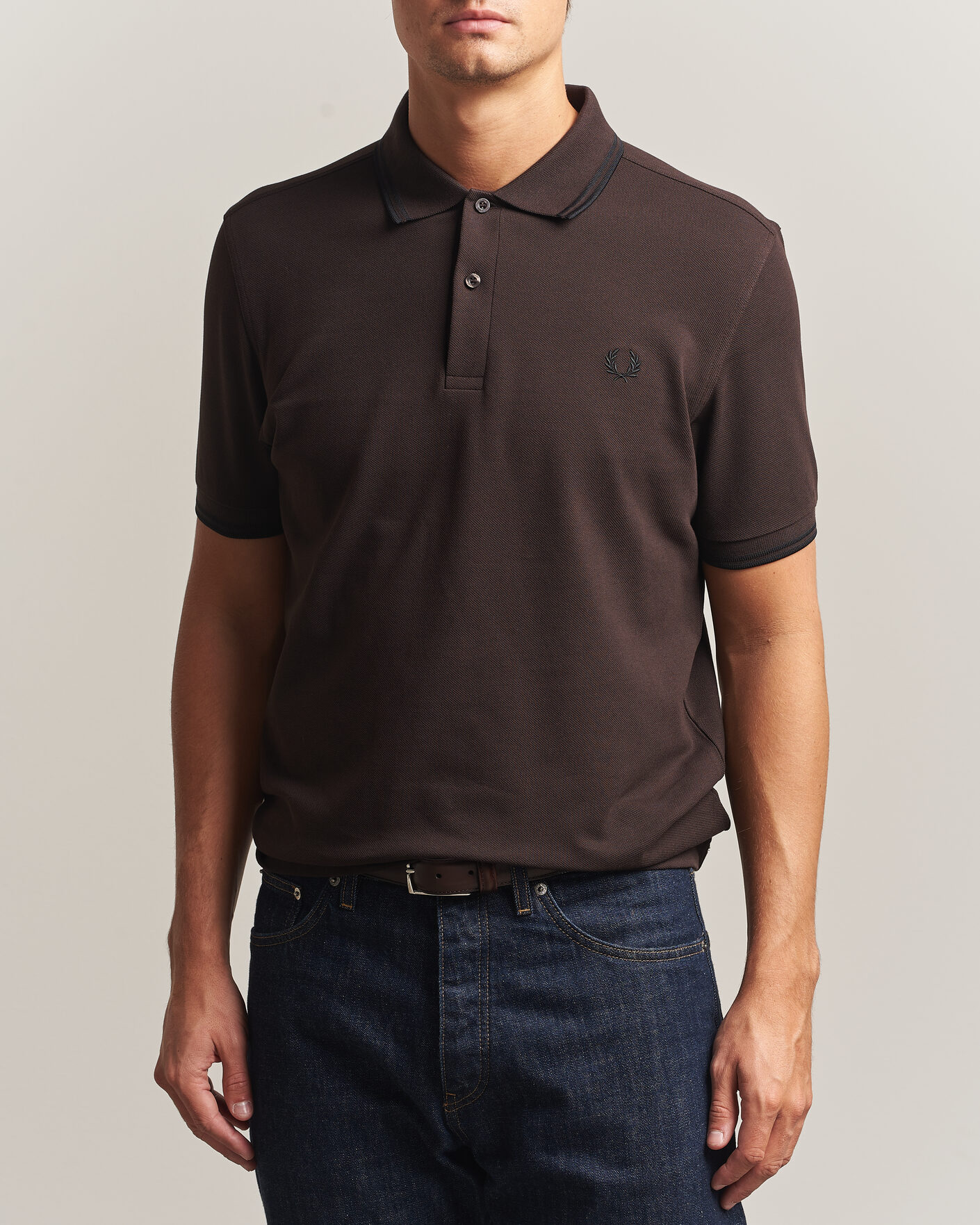 Herre | Polotrøjer | Fred Perry | Twin Tipped Polo Shirt Rich Brown