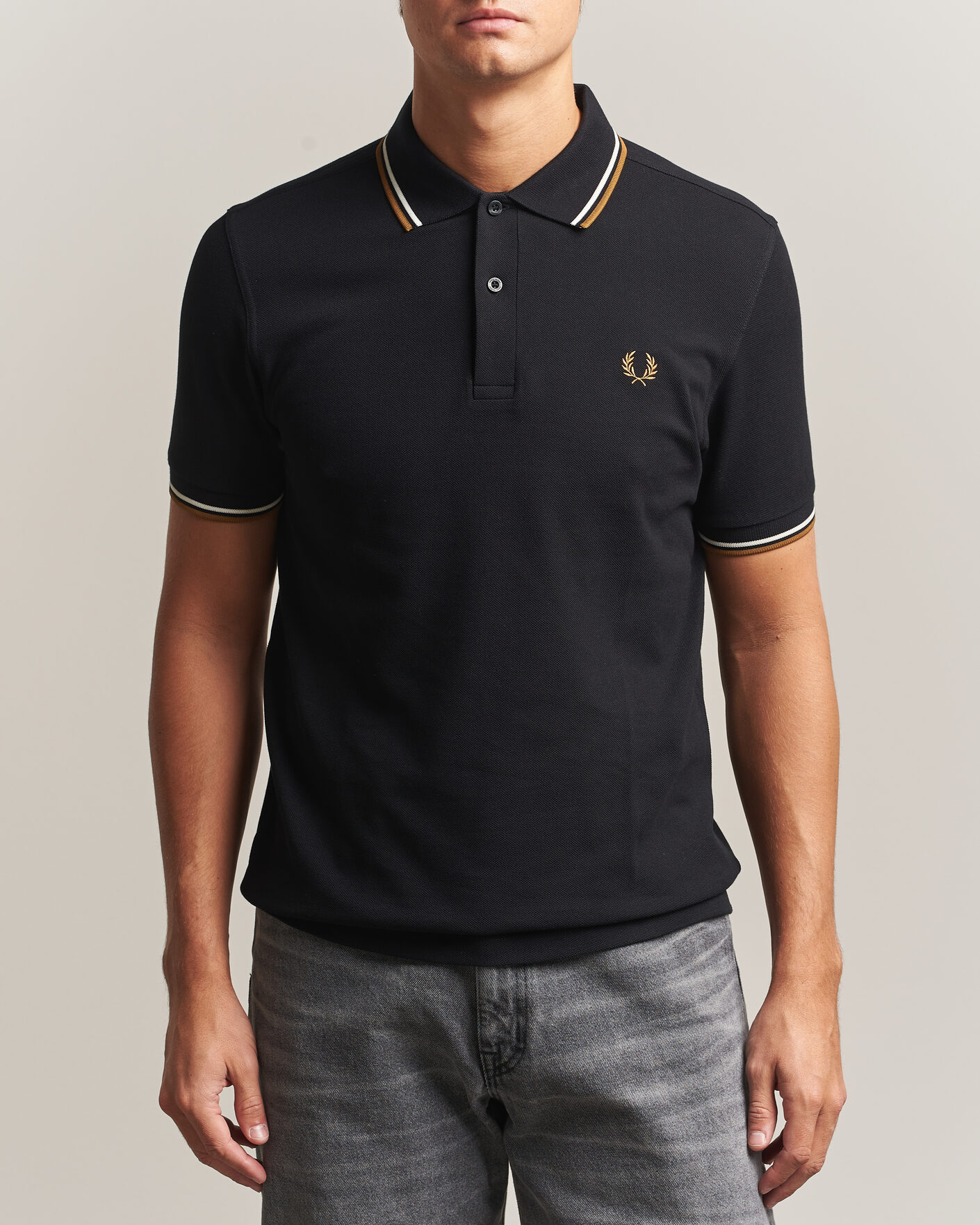 Herre | Polotrøjer | Fred Perry | Twin Tipped Polo Shirt Black