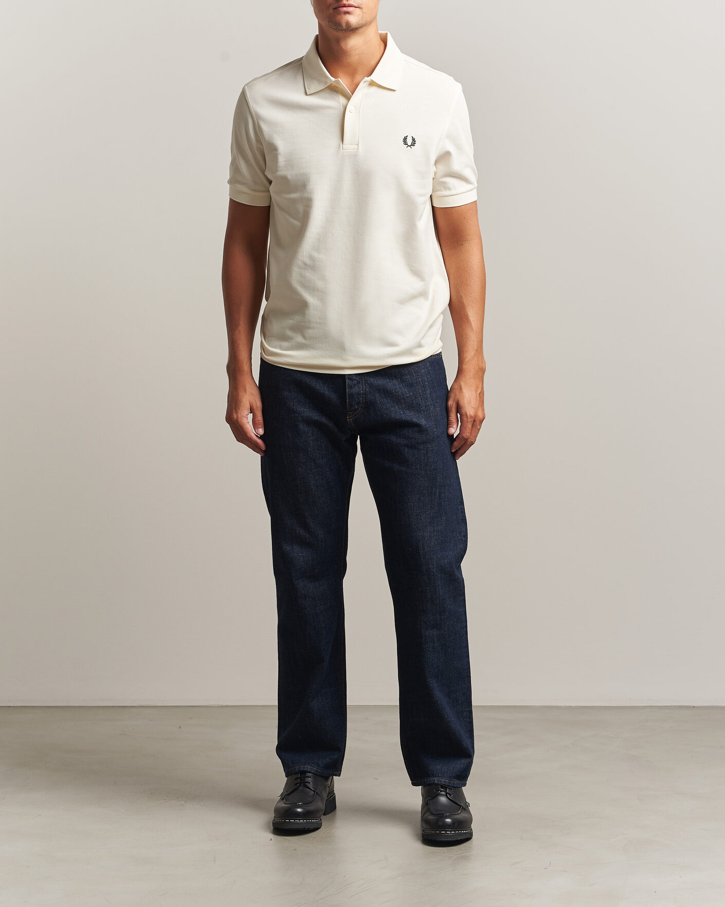Herre | Polotrøjer | Fred Perry | Plain Polo Shirt Night Ecru