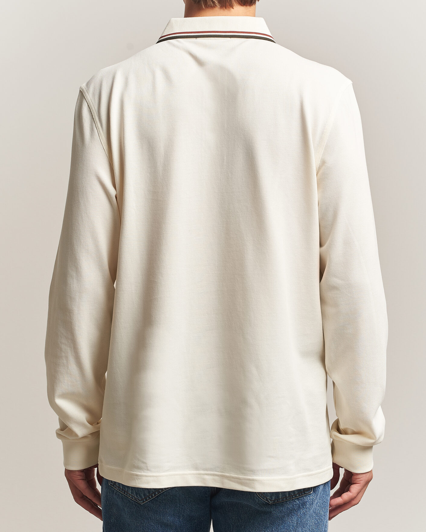 Herre | Polotrøjer | Fred Perry | Twin Tipped Long Sleeve Polo Shirt Ecru