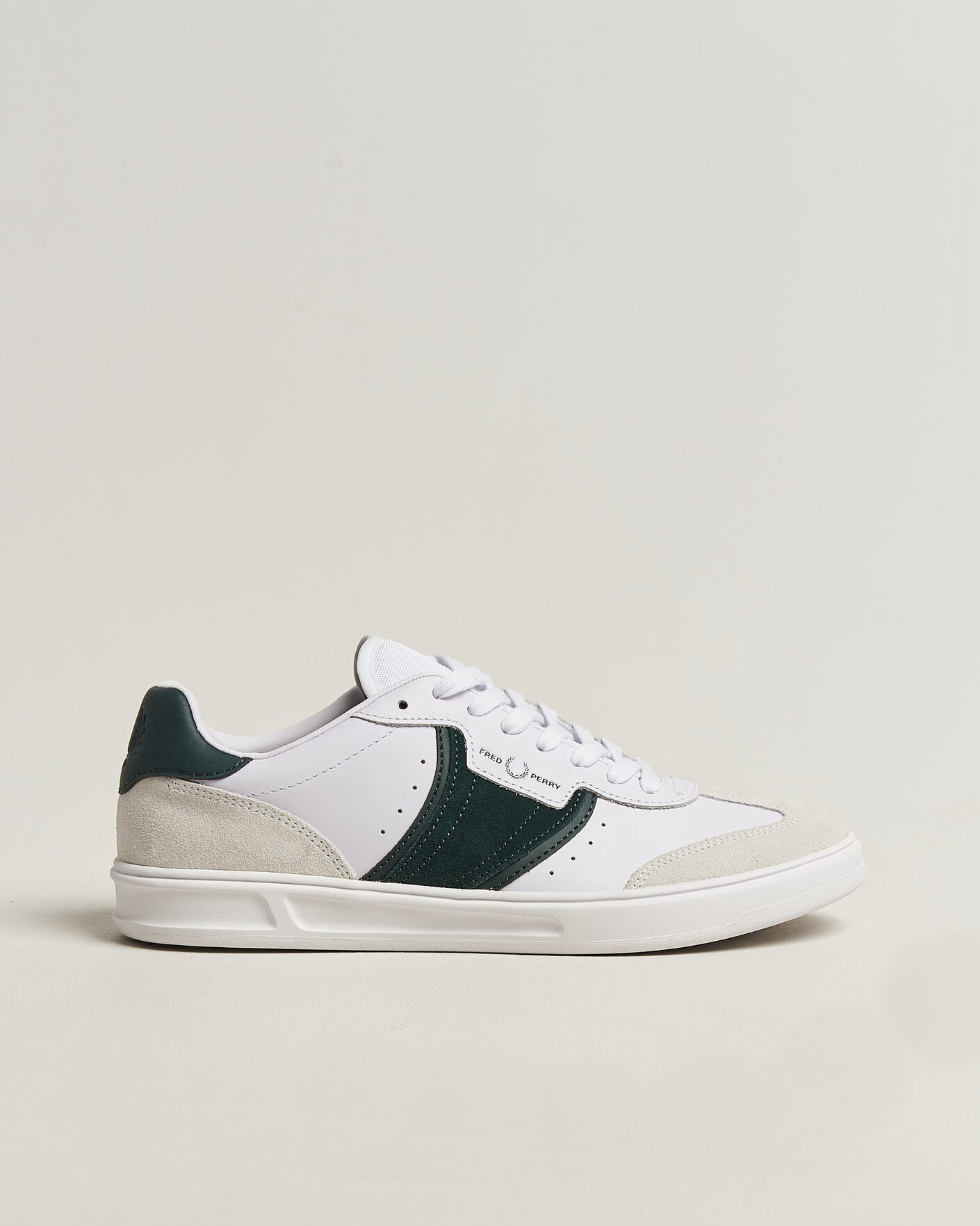 Herre | Sneakers | Fred Perry | B4 Leather/Suede Sneaker White