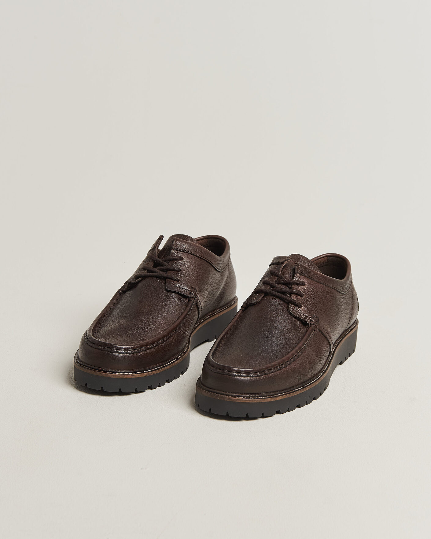 Herre | Derbys | Fred Perry | Kenny Grained Leather Derby Rich Brown