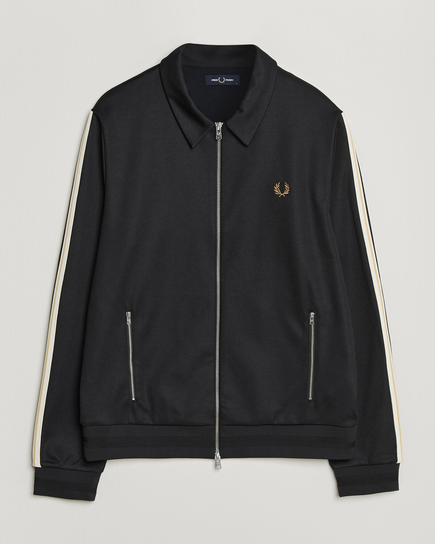 Herre | Trøjer | Fred Perry | Tipped Taped Track Jacket Black