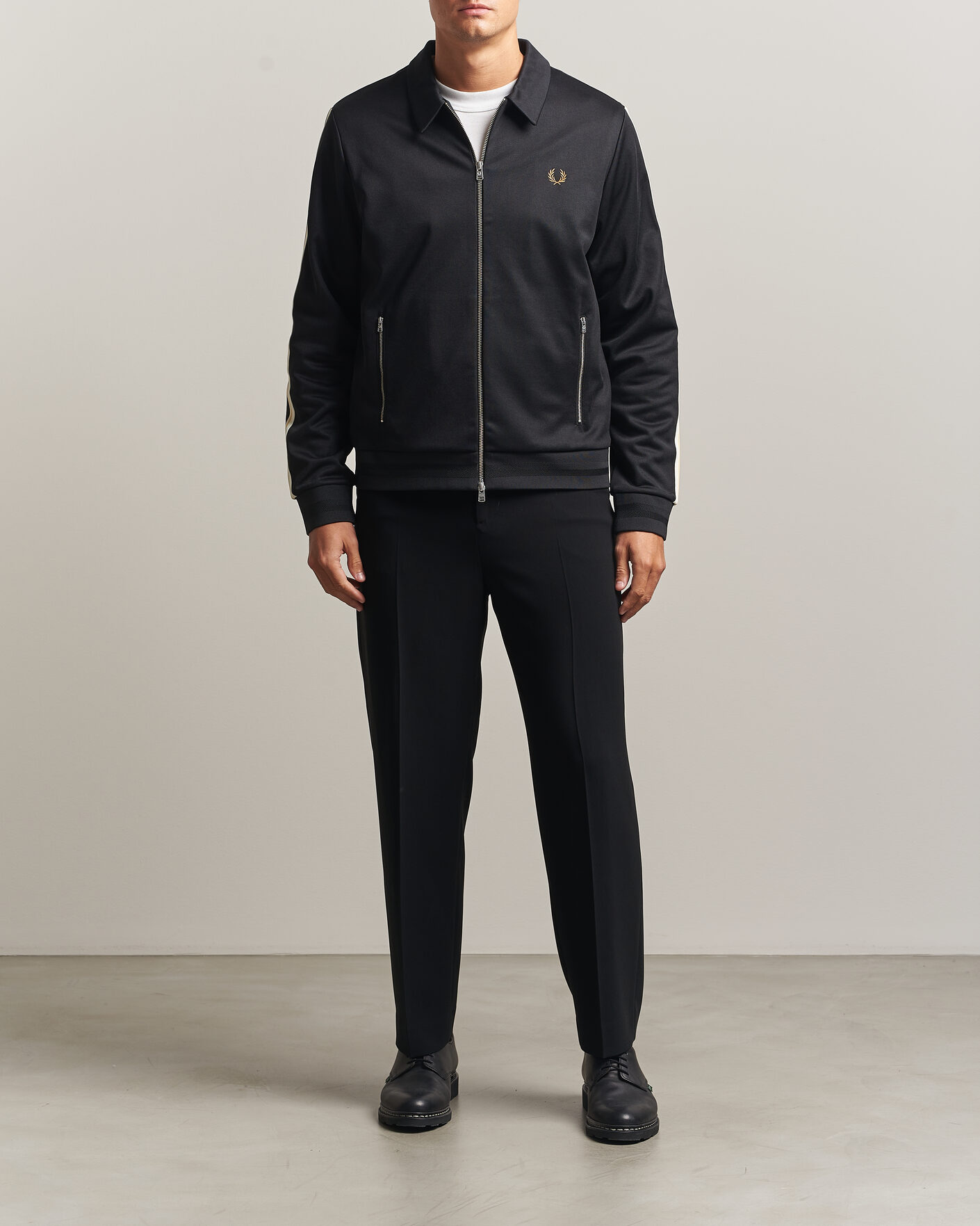 Herre | Trøjer | Fred Perry | Tipped Taped Track Jacket Black