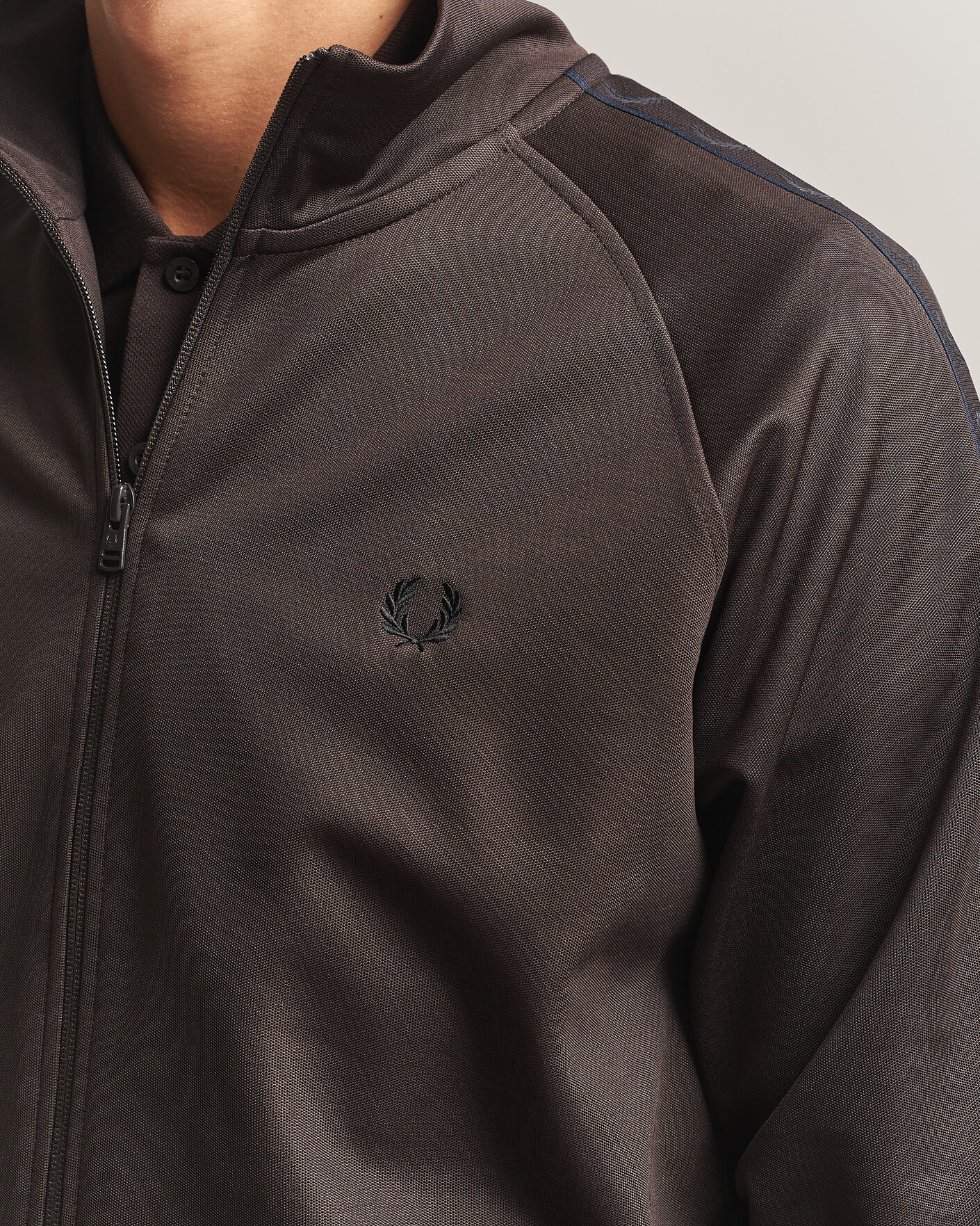 Herre | Trøjer | Fred Perry | Taped Track Jacket Rich Brown
