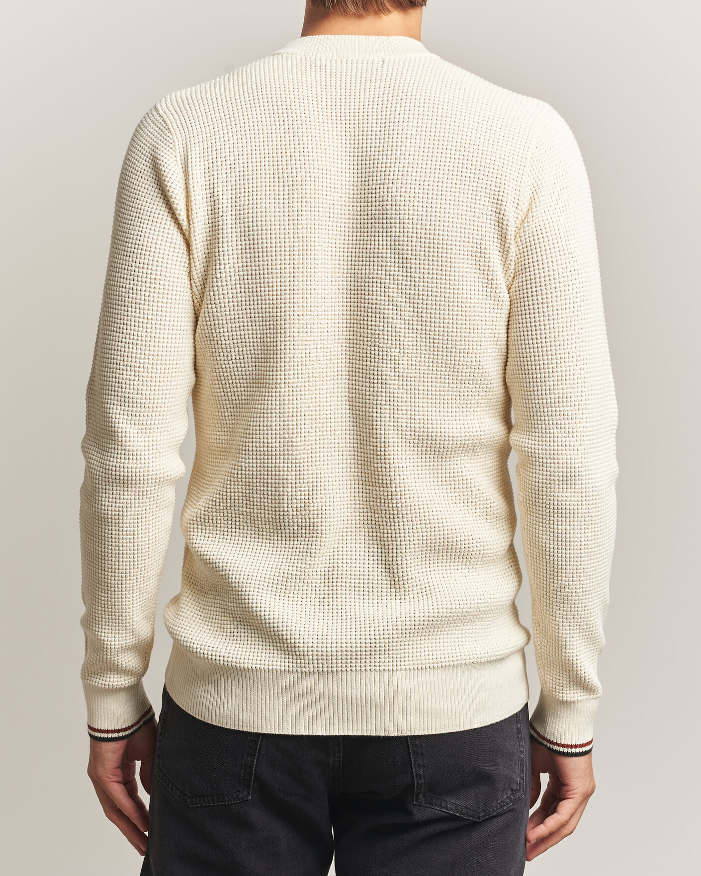 Herre | Trøjer | Fred Perry | Waffle Stitch Jumper Ecru