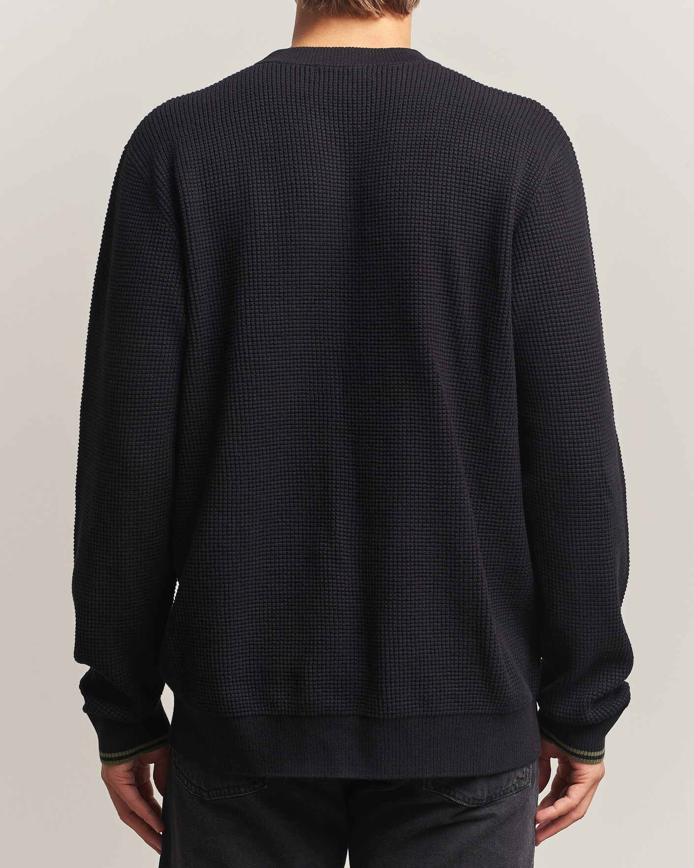 Herre | Trøjer | Fred Perry | Waffle Stitch Jumper Black