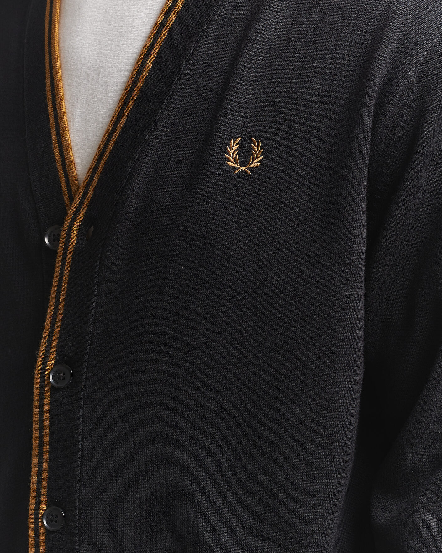 Herre | Trøjer | Fred Perry | Classic Knitted Cardigan Black