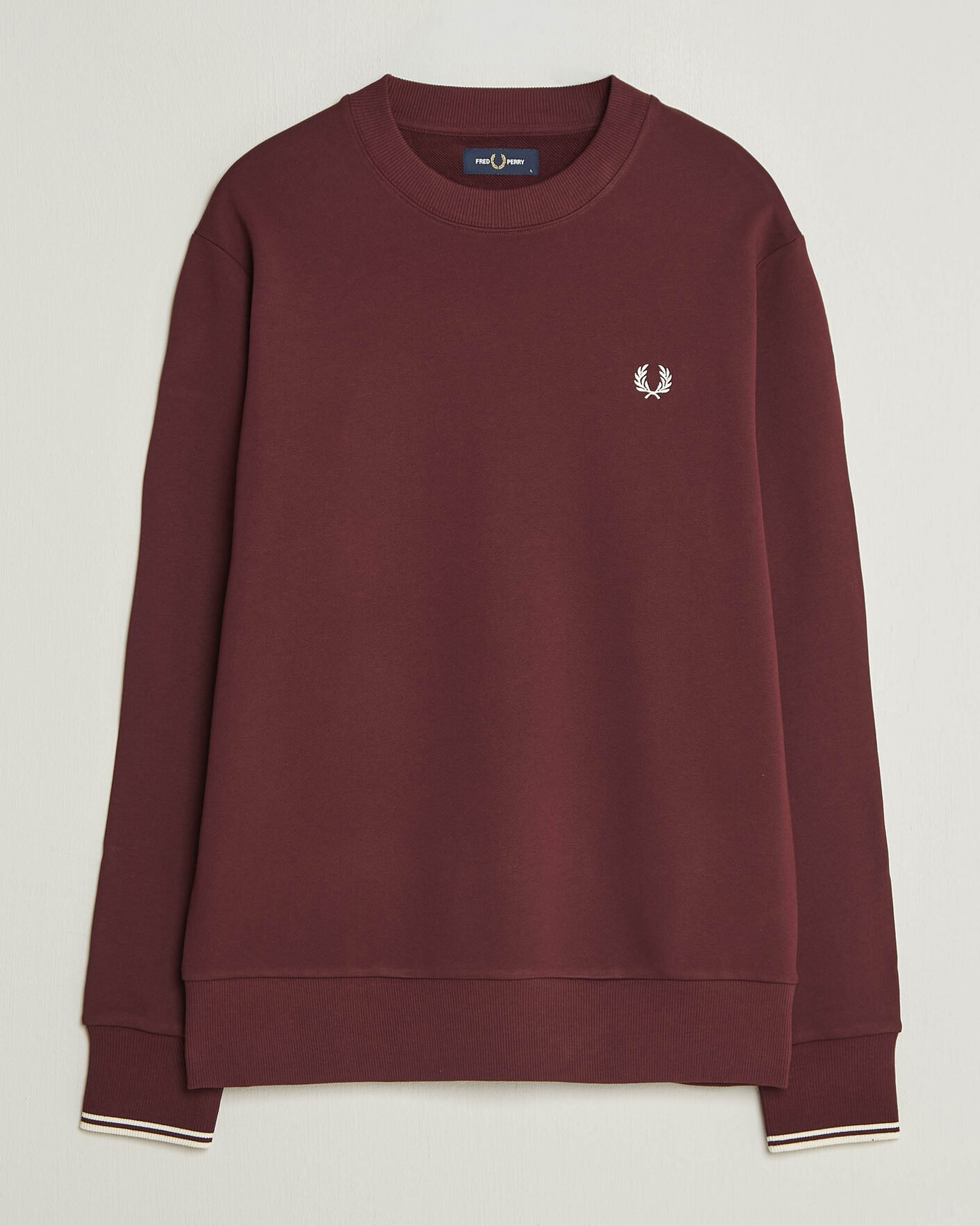 Herre | Trøjer | Fred Perry | Crew Neck Sweatshirt Oxblood