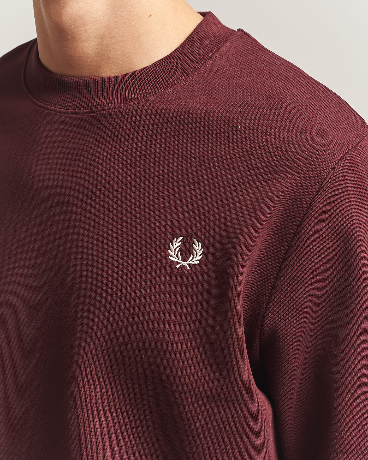 Herre | Trøjer | Fred Perry | Crew Neck Sweatshirt Oxblood