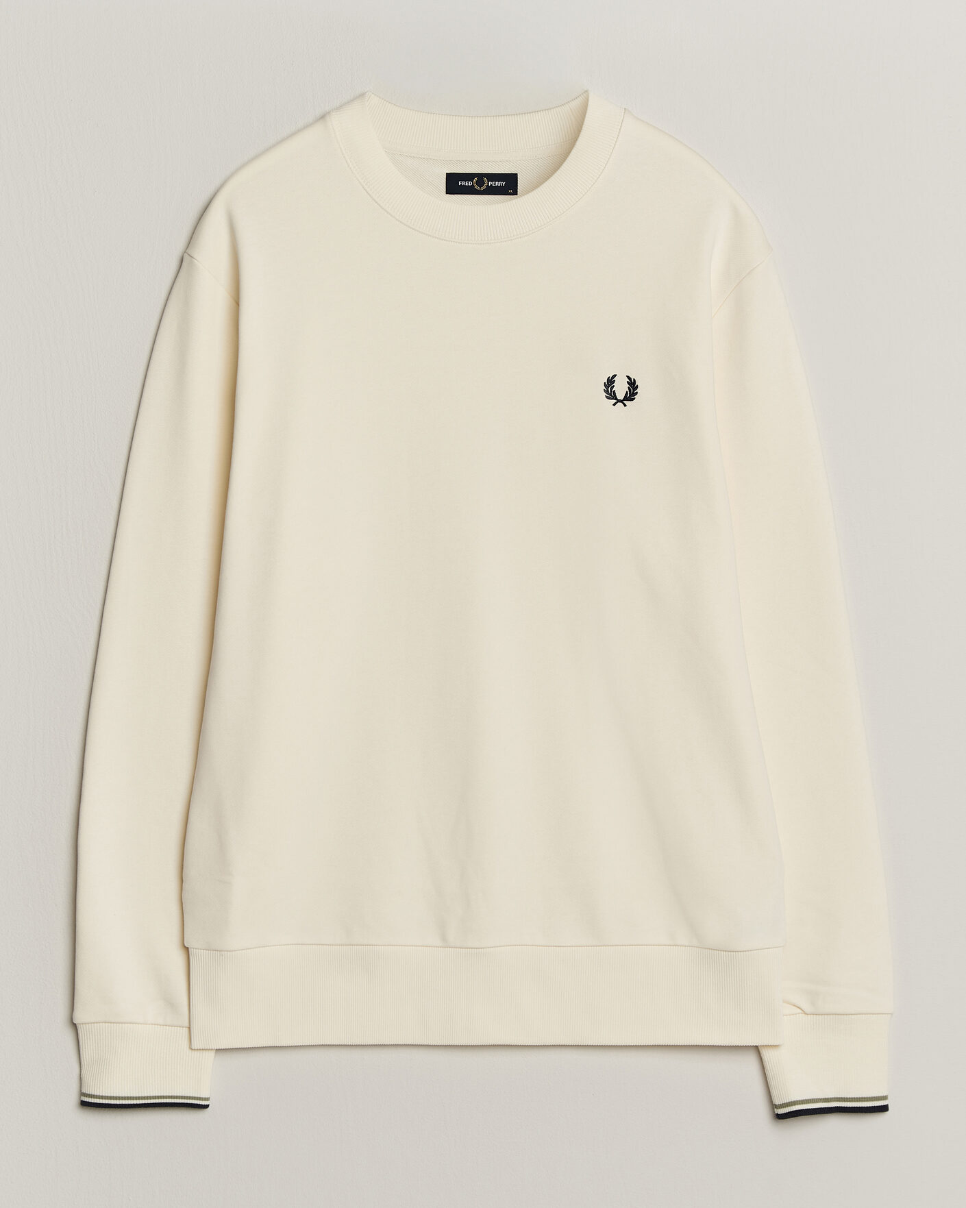 Herre | Trøjer | Fred Perry | Crew Neck Sweatshirt Ecru