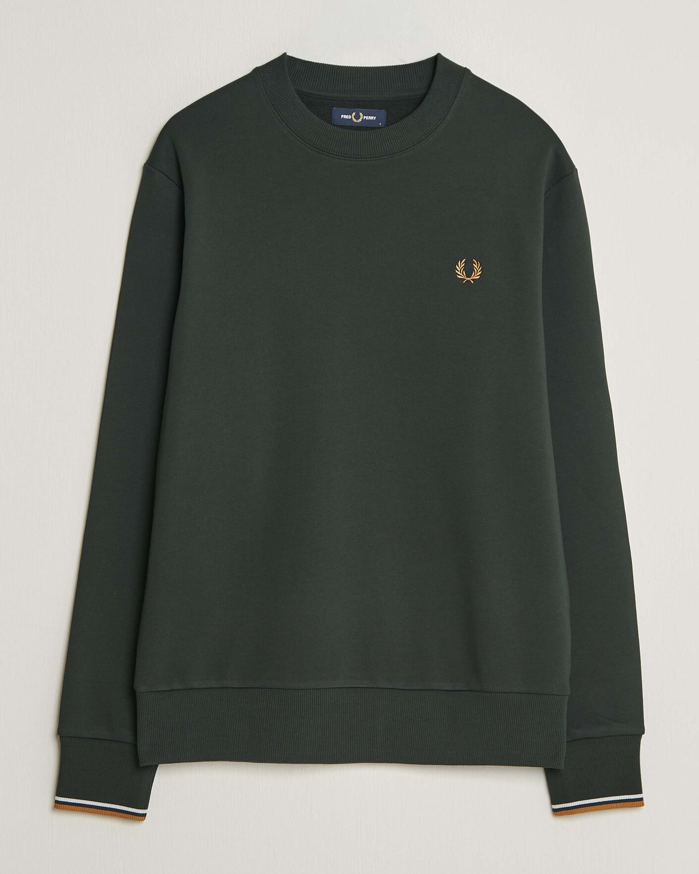 Herre | Trøjer | Fred Perry | Crew Neck Sweatshirt Night Green