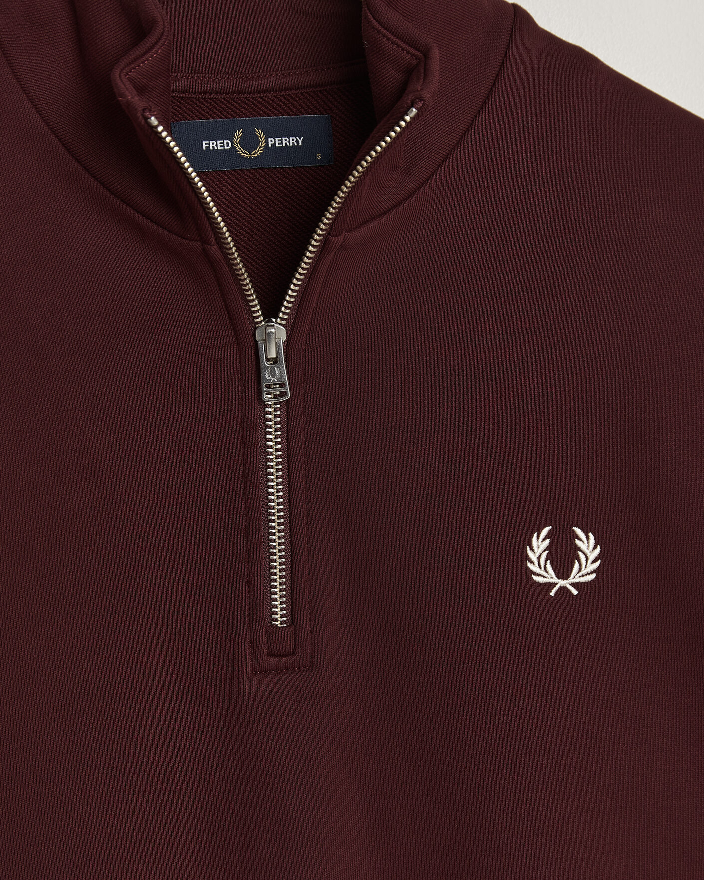 Herre | Trøjer | Fred Perry | Half Zip Sweatshirt Oxblood