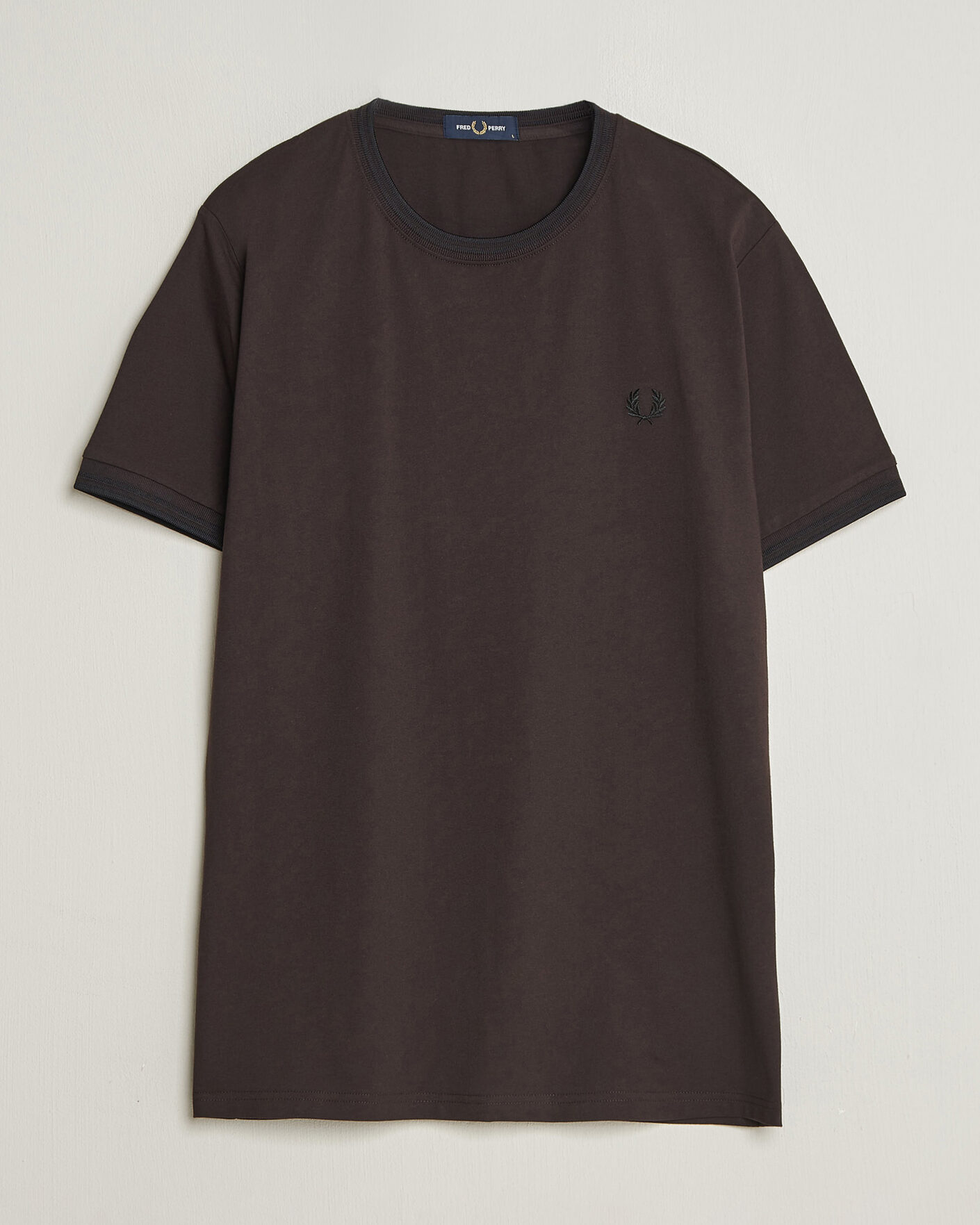 Herre | T-Shirts | Fred Perry | Twin Tipped T-Shirt Rich Brown