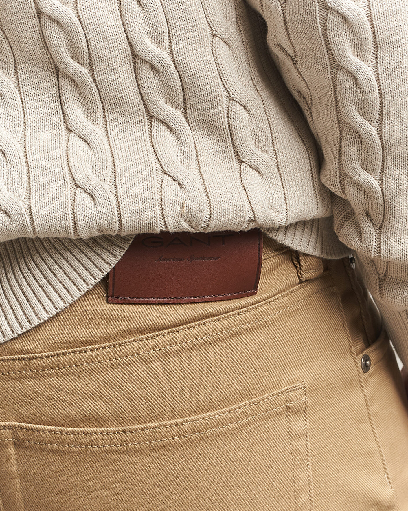 Herre | Bukser | Gant | Regular Fit Soft Twill 5-Pocket Pants Light Taupe