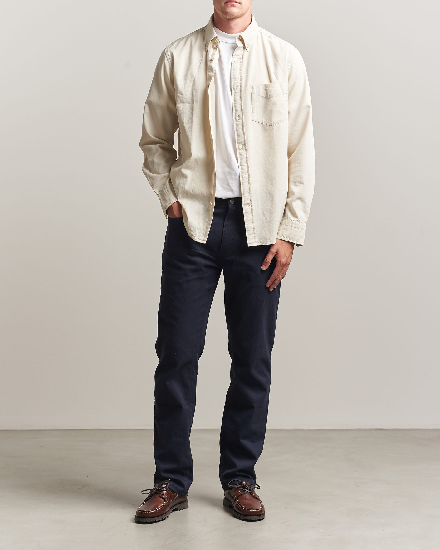 Herre | Bukser | Gant | Regular Fit Soft Twill 5-Pocket Pants Evening Blue
