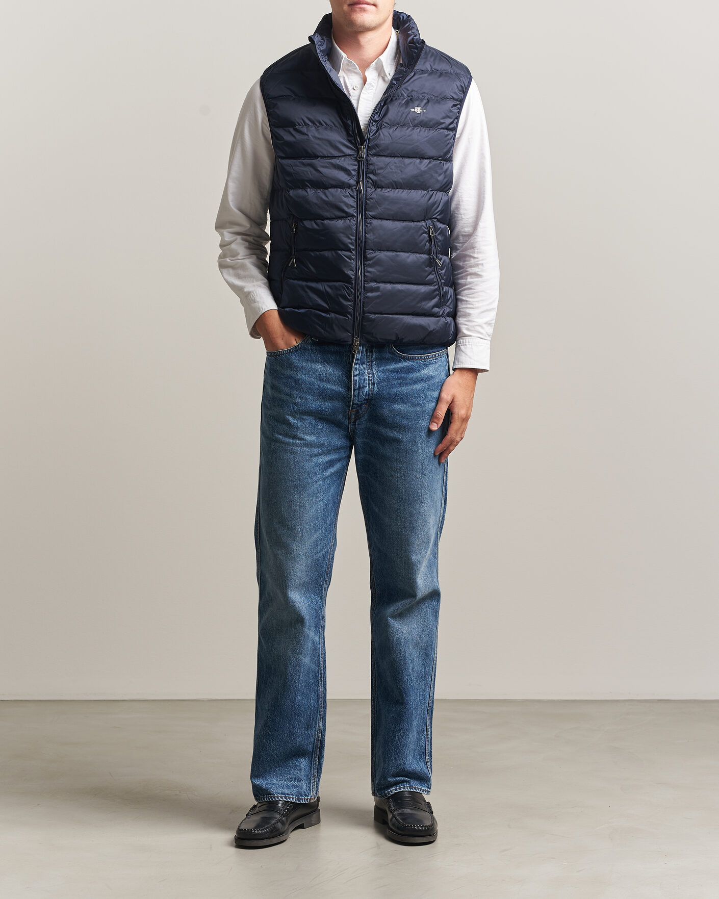 Herre | Veste | Gant | Light Down Vest Evening Blue