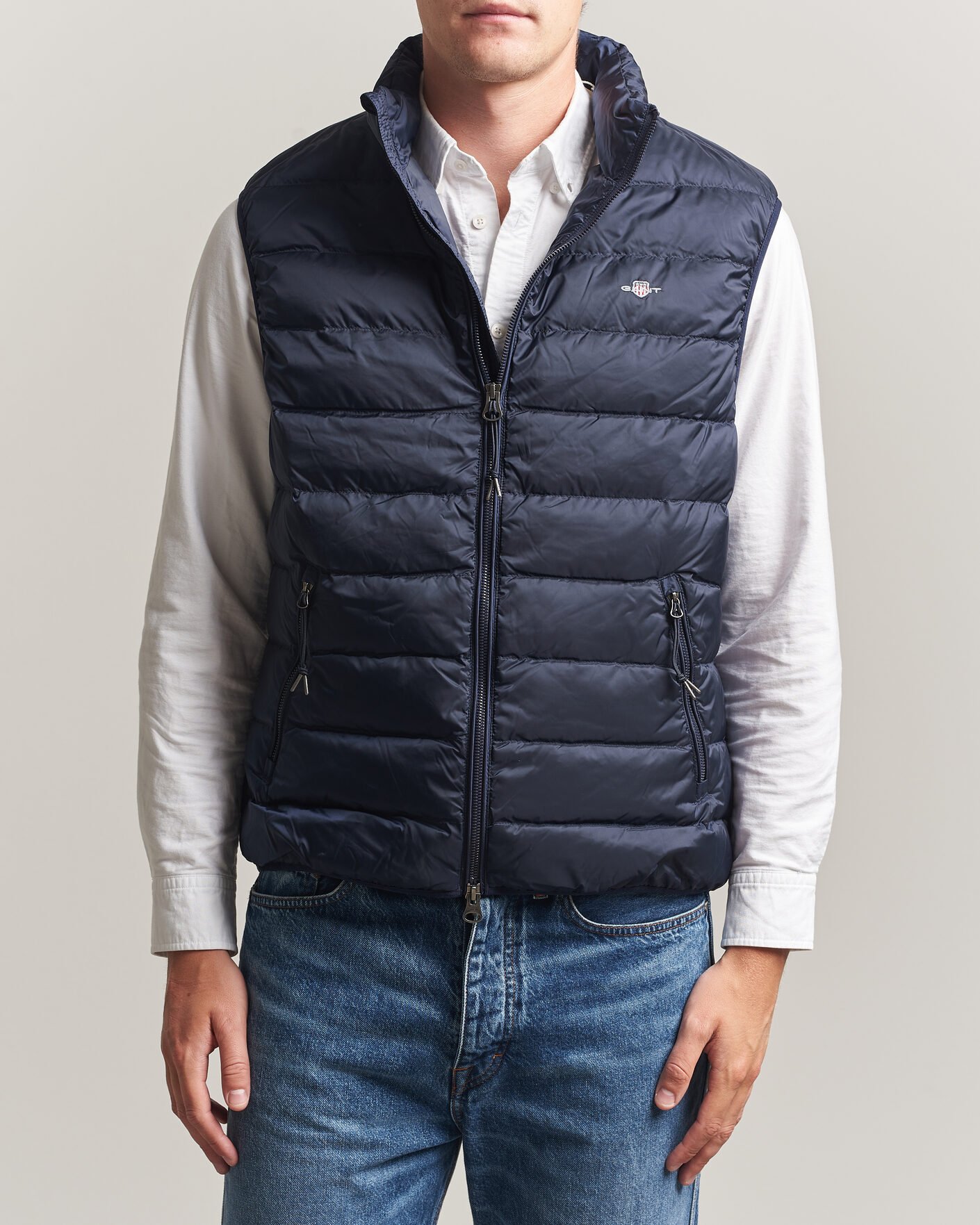 Herre | Veste | Gant | Light Down Vest Evening Blue