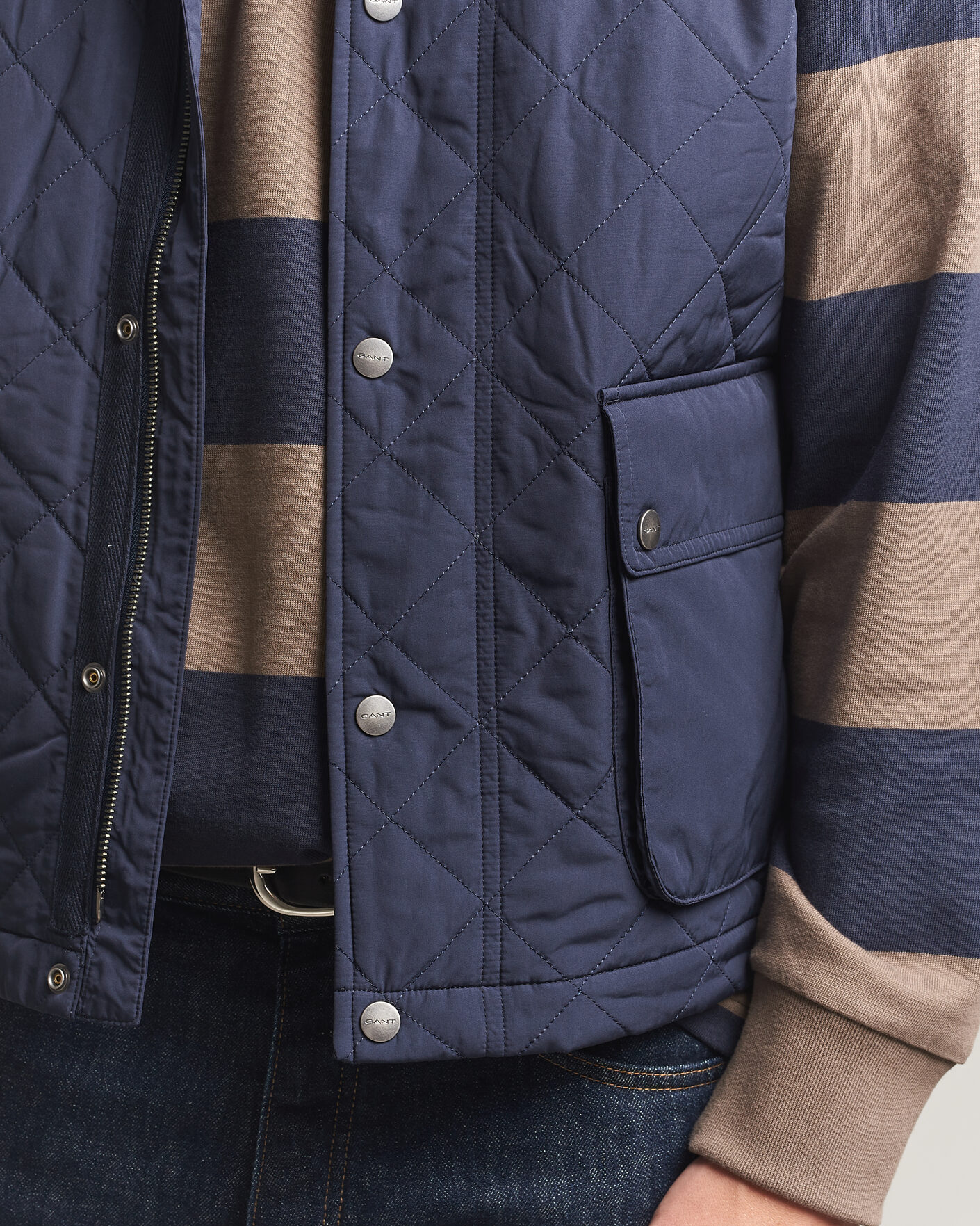 Herre | Veste | Gant | Classic Quilted Vest Evening Blue