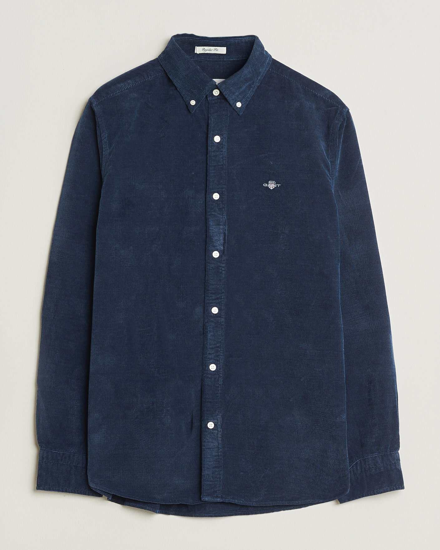 Herre | Skjorter | Gant | Indigo Corduroy Shirt Dark Blue