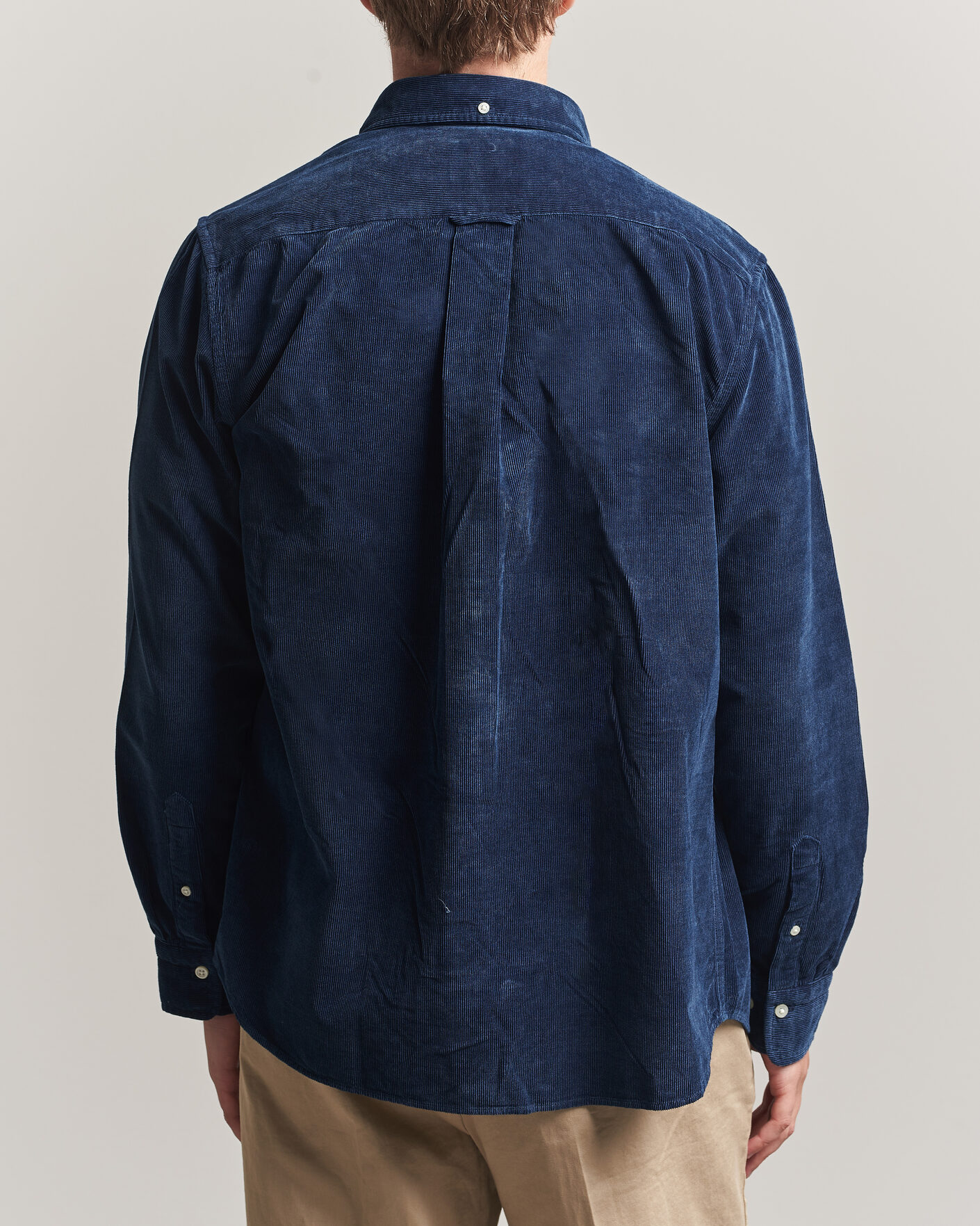 Herre | Skjorter | Gant | Indigo Corduroy Shirt Dark Blue