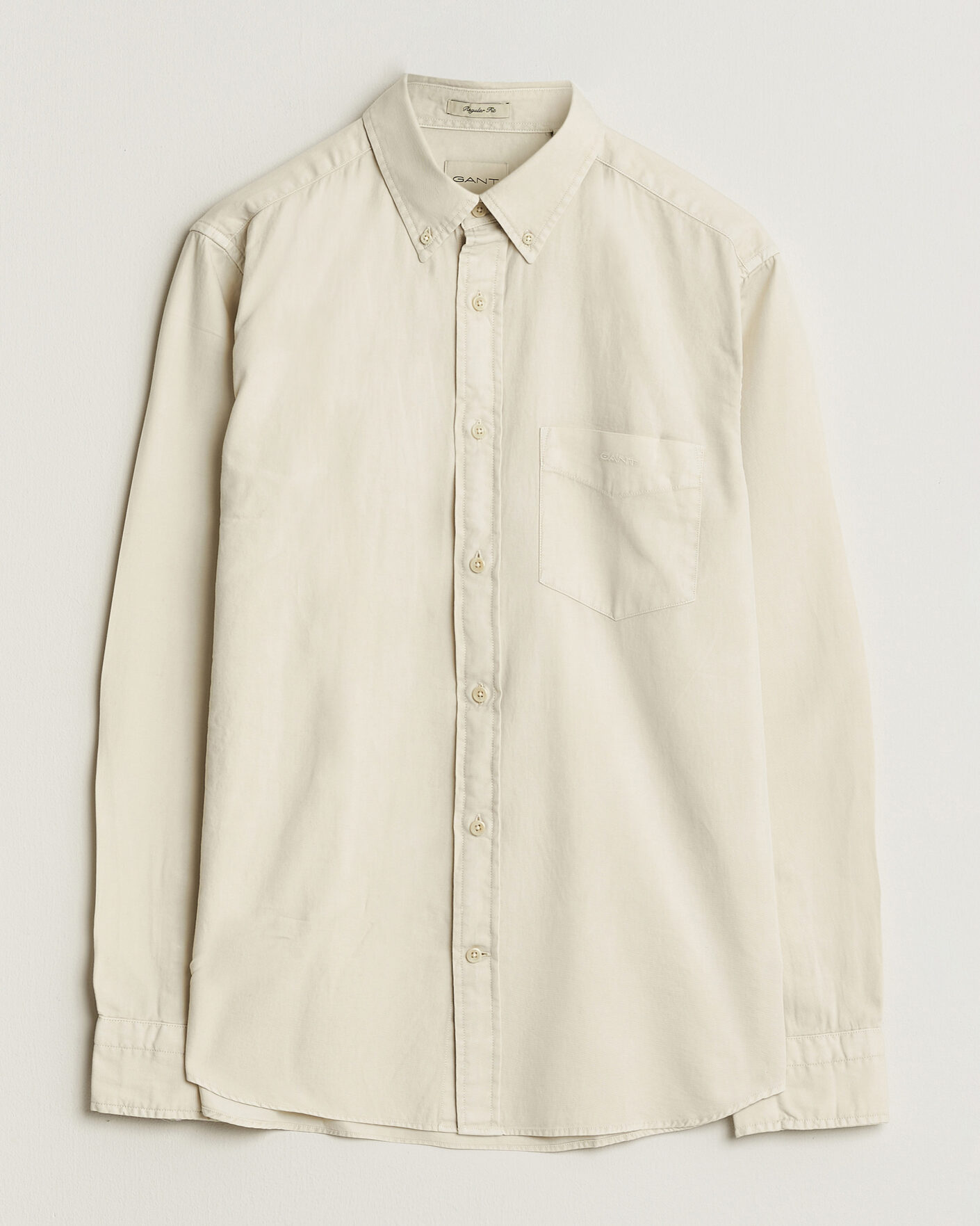 Herre | Skjorter | Gant | Regular Fit Garment Dyed Twill Shirt Sand