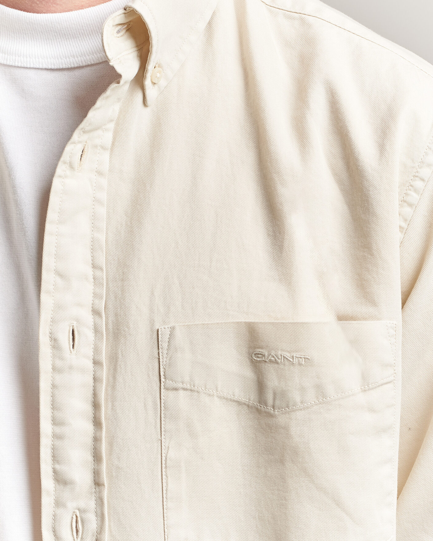 Herre | Skjorter | Gant | Regular Fit Garment Dyed Twill Shirt Sand