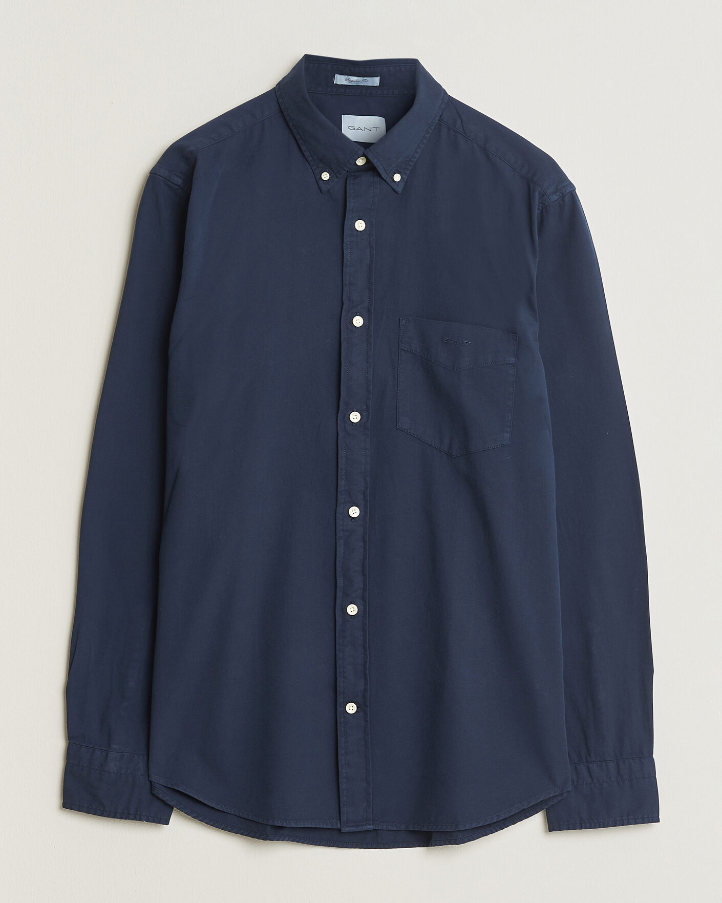 Herre | Skjorter | Gant | Regular Fit Garment Dyed Twill Shirt Evening Blue