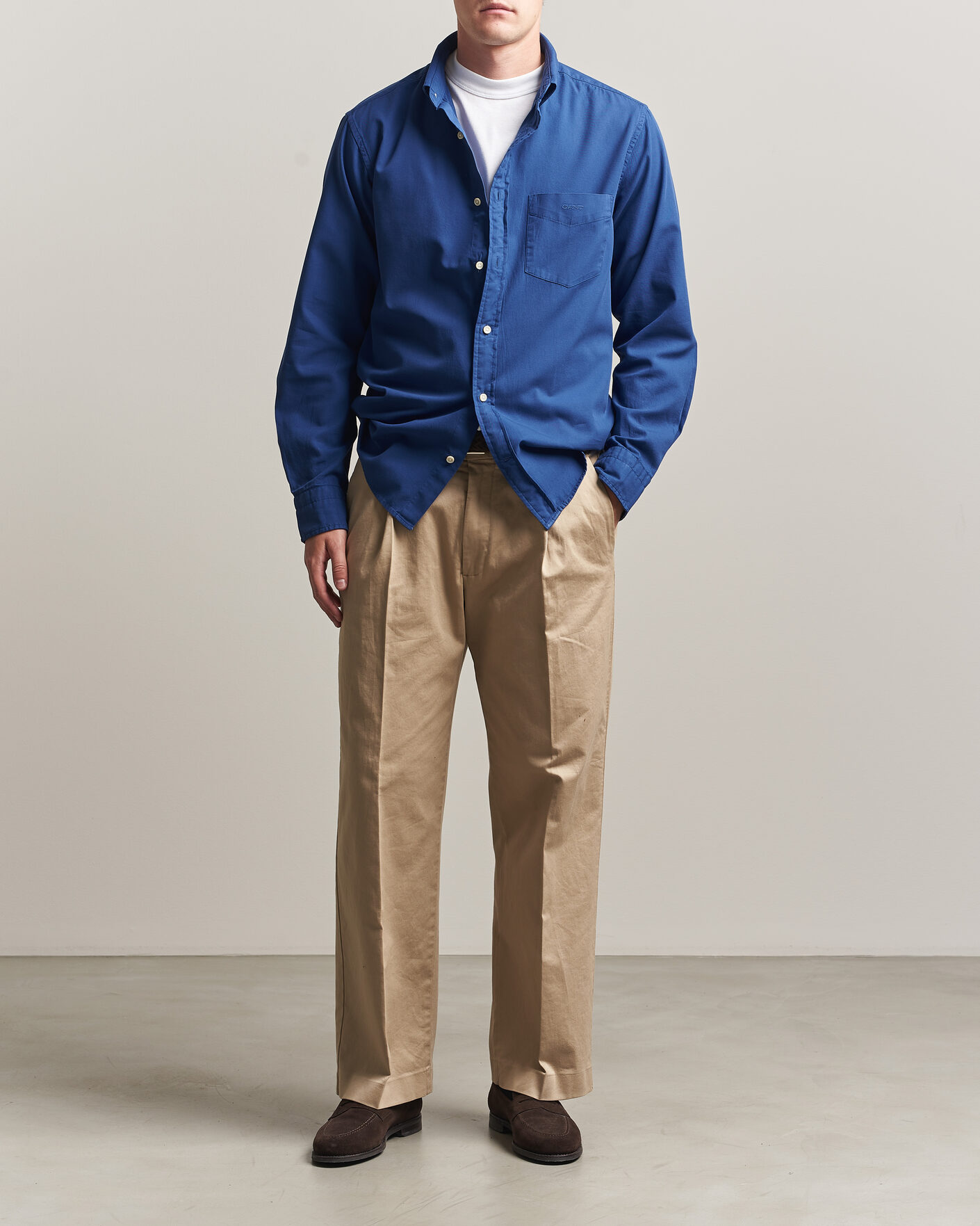Herre | Skjorter | Gant | Regular Fit Garment Dyed Twill Shirt Crisp Blue