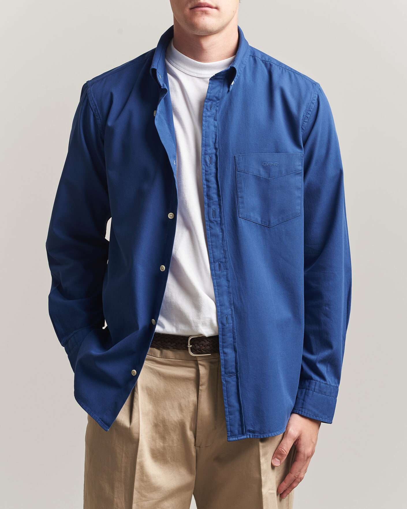 Herre | Skjorter | Gant | Regular Fit Garment Dyed Twill Shirt Crisp Blue