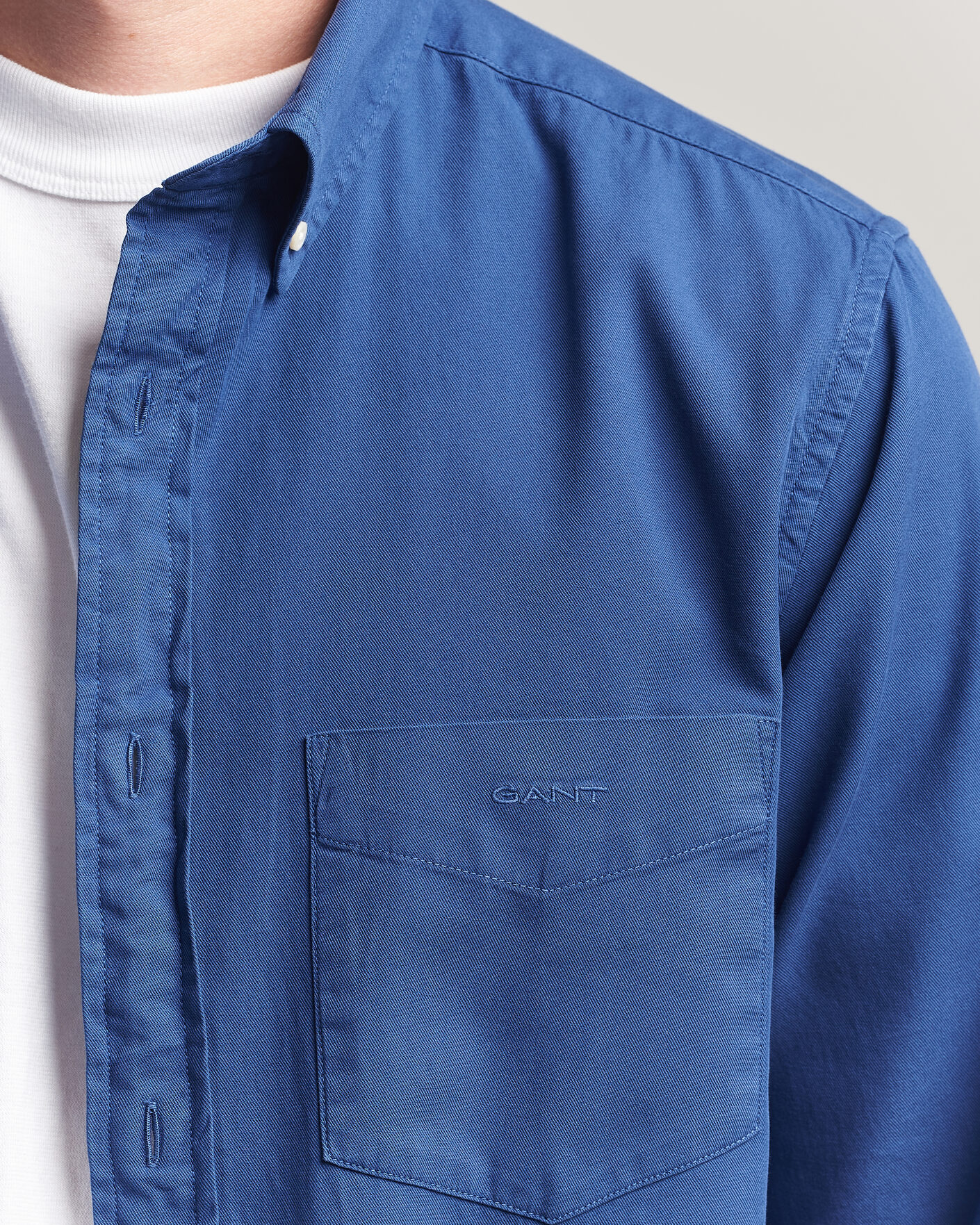 Herre | Skjorter | Gant | Regular Fit Garment Dyed Twill Shirt Crisp Blue