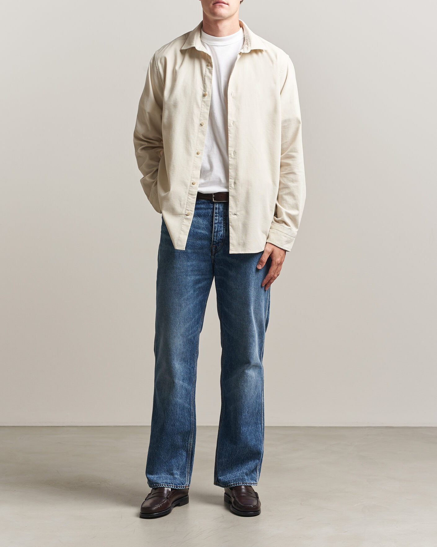 Herre | Skjorter | Gant | Regular Fit Baby Cord Shirt Sand